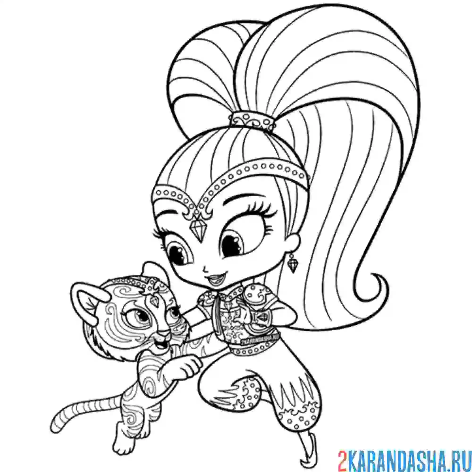 Раскраска шайн и нахал