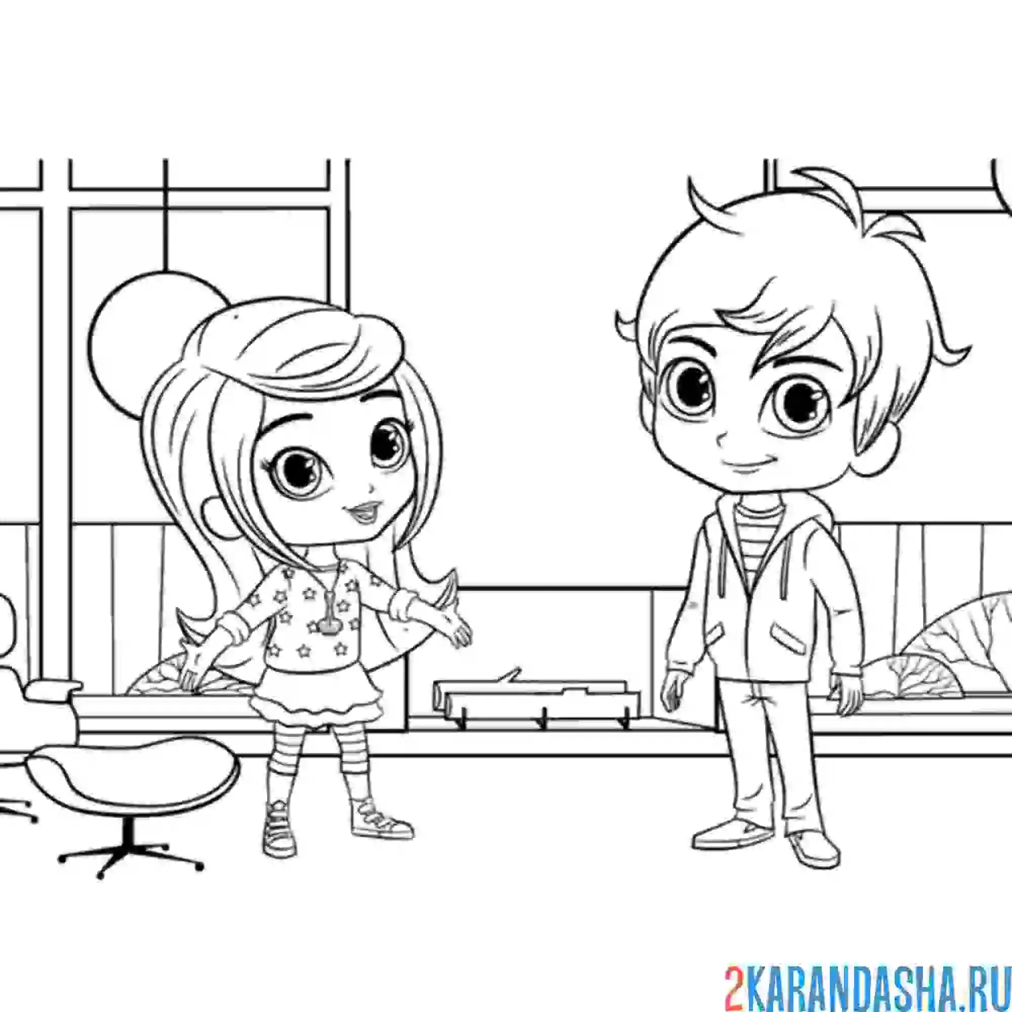 Раскраска зак и лия