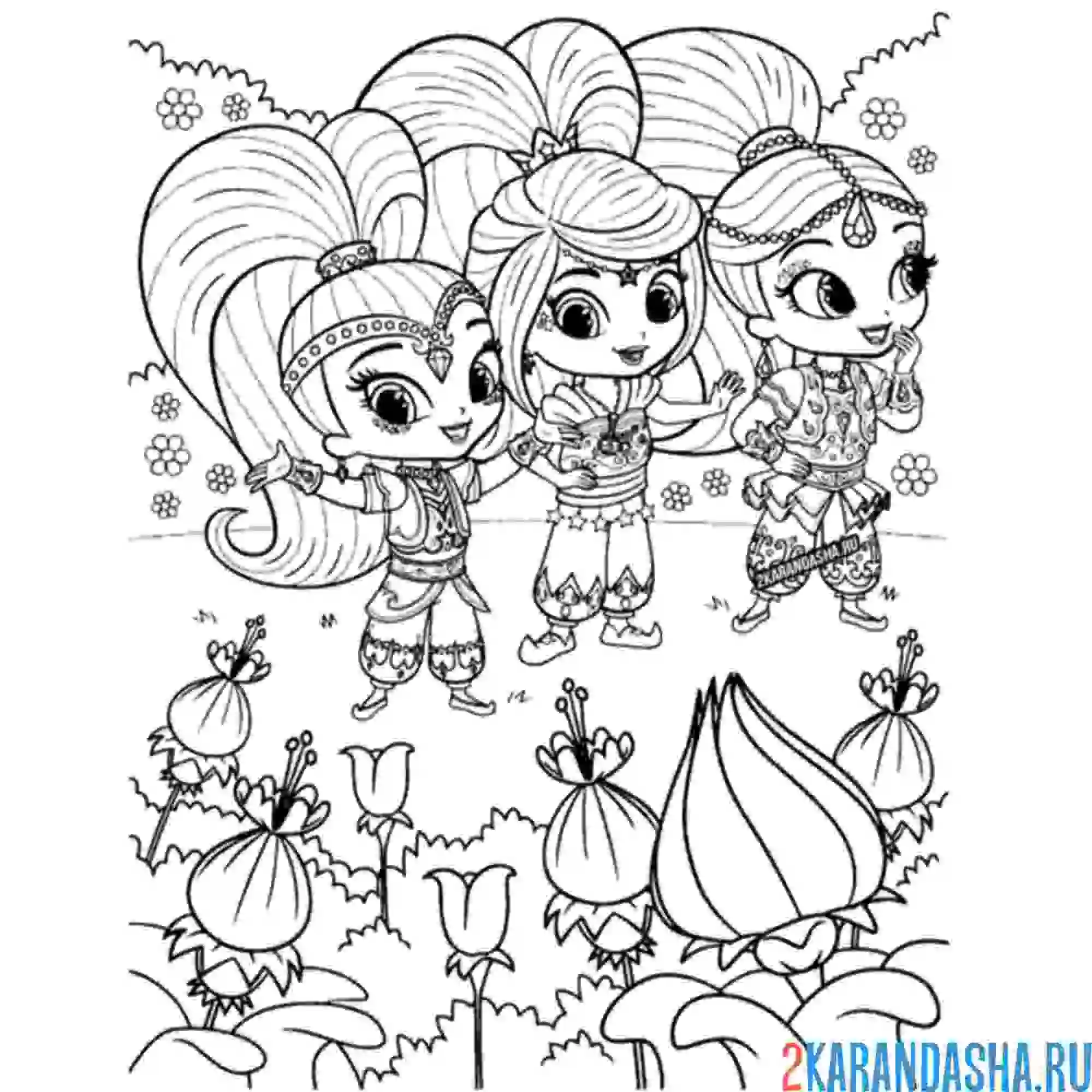 Раскраска шиммер и шайн магия