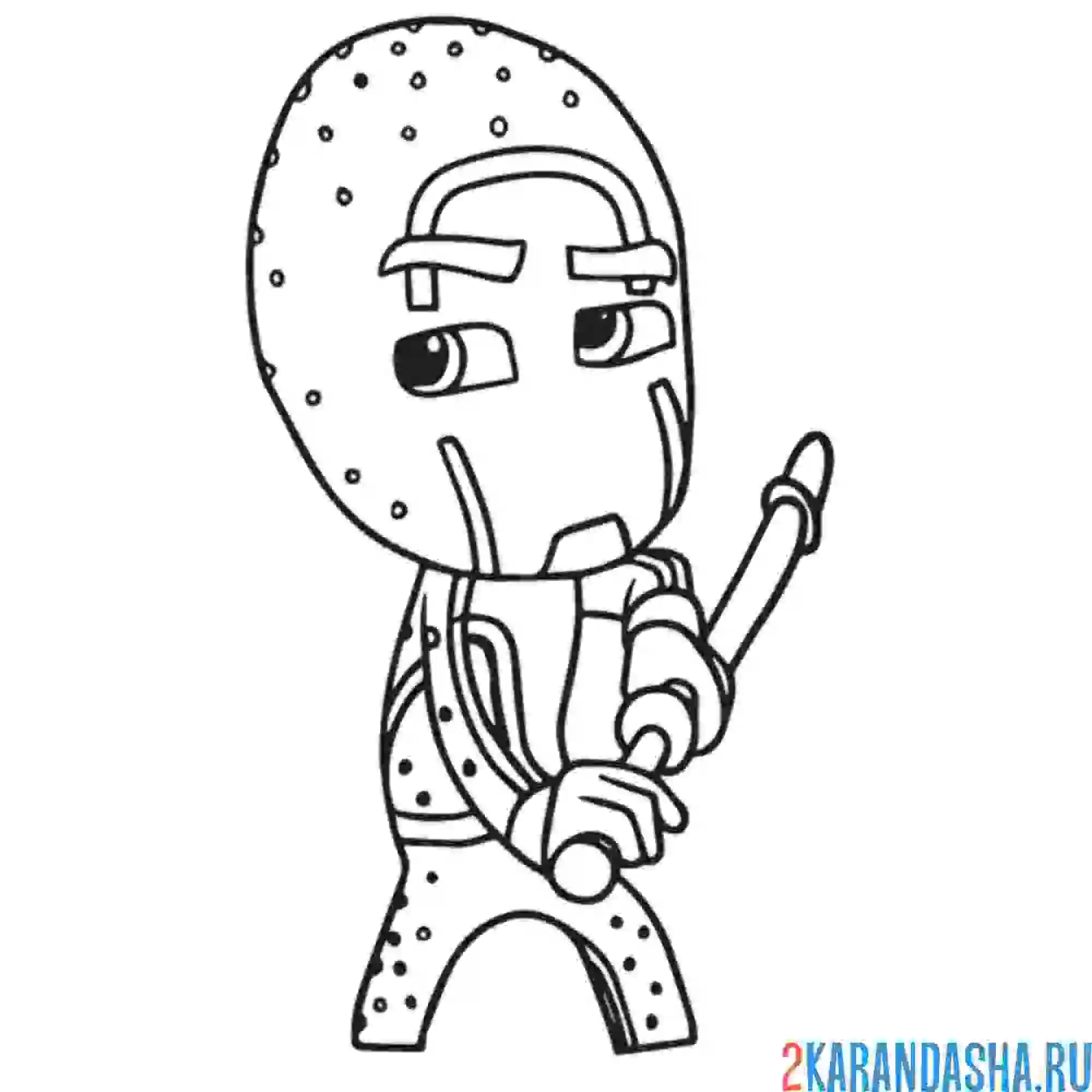 Раскраска ночной ниндзя герои в масках