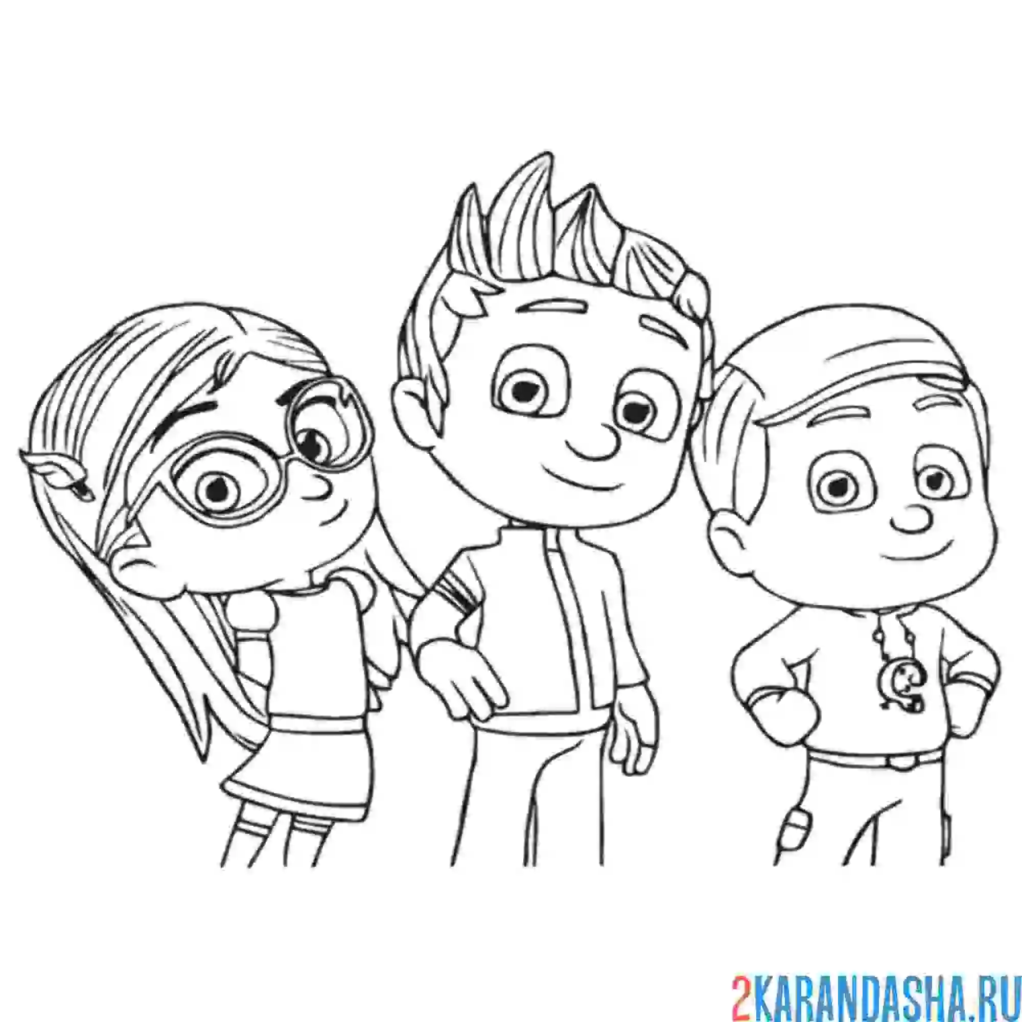 Раскраска герои без масок