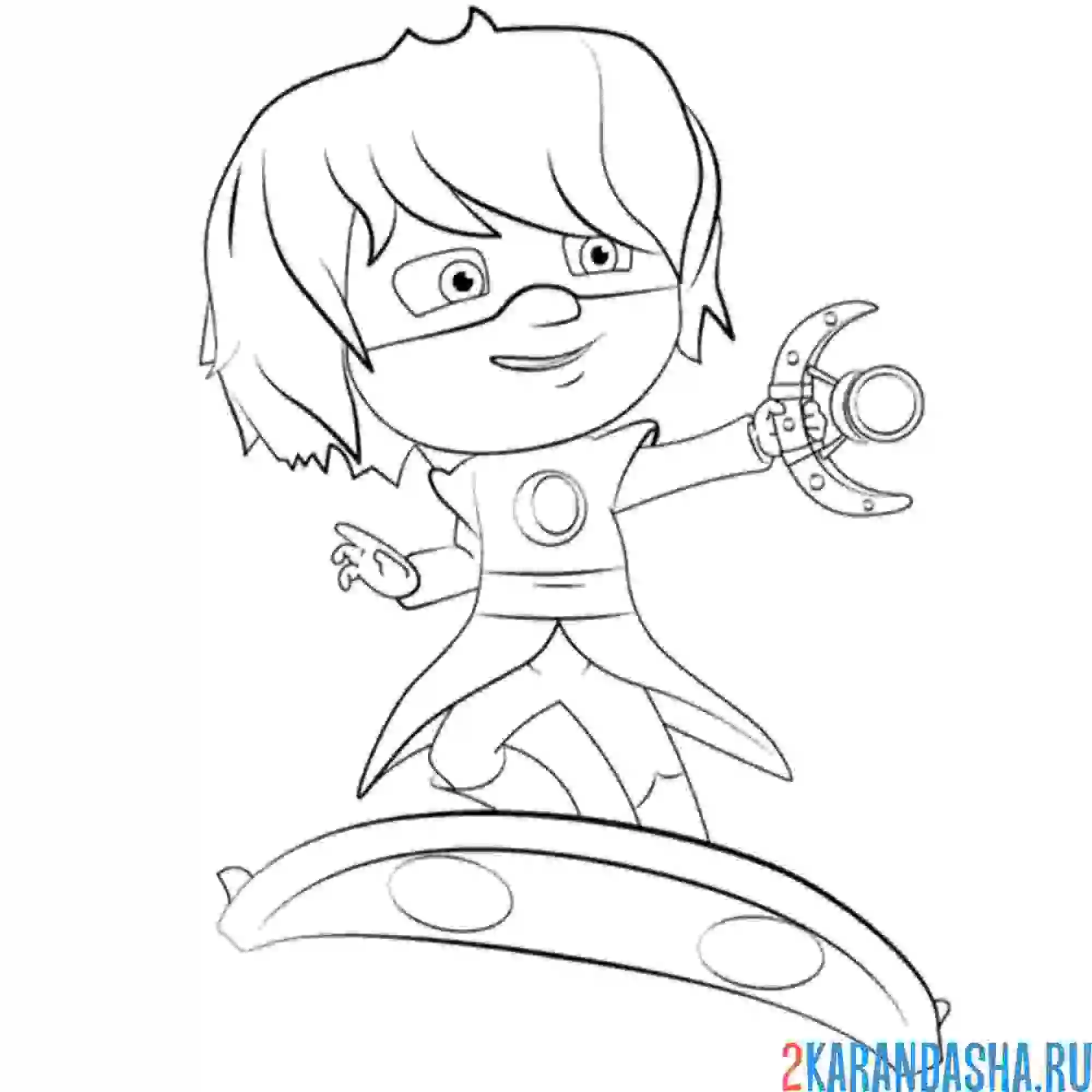 Раскраска лунная девочка