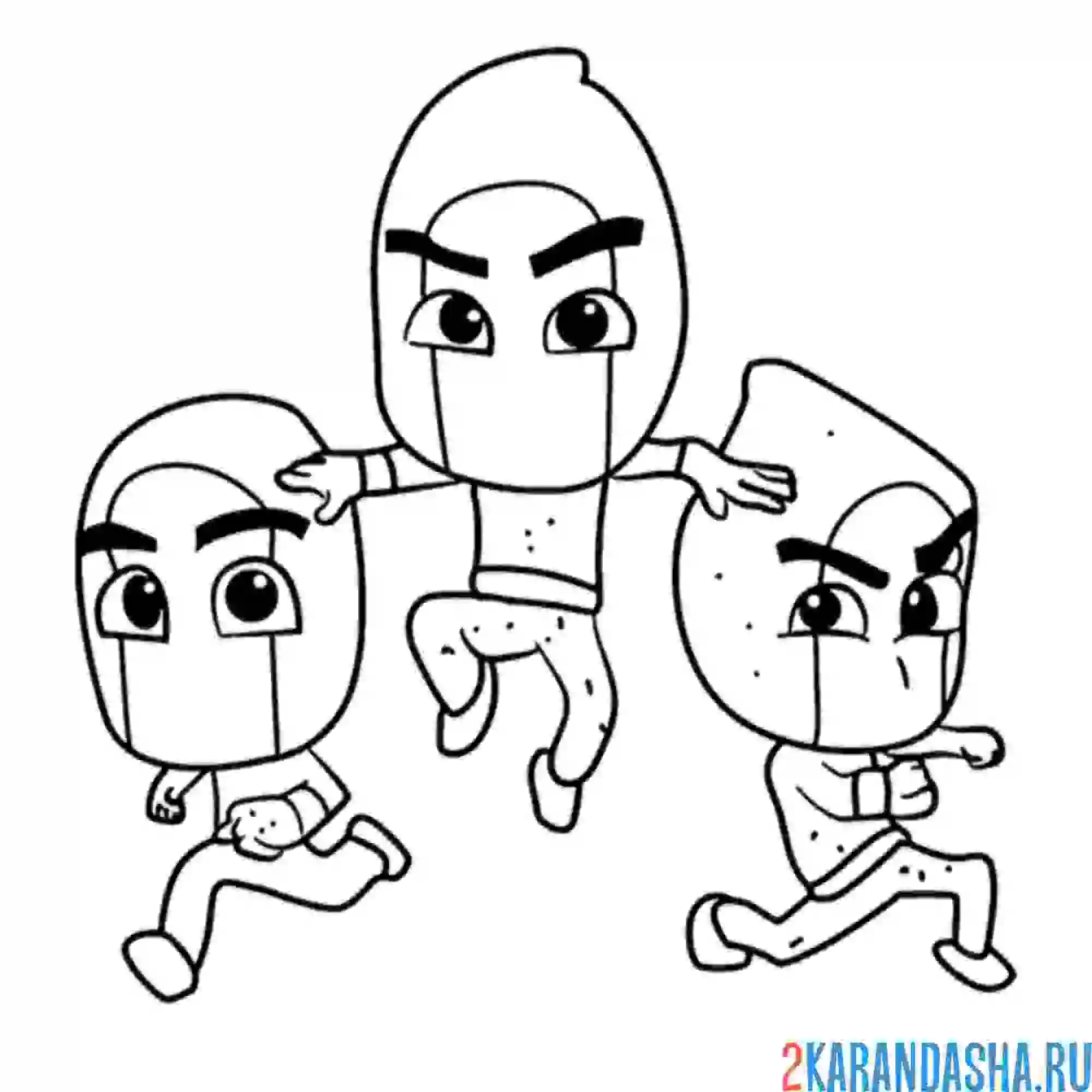 Раскраска ниндзялино