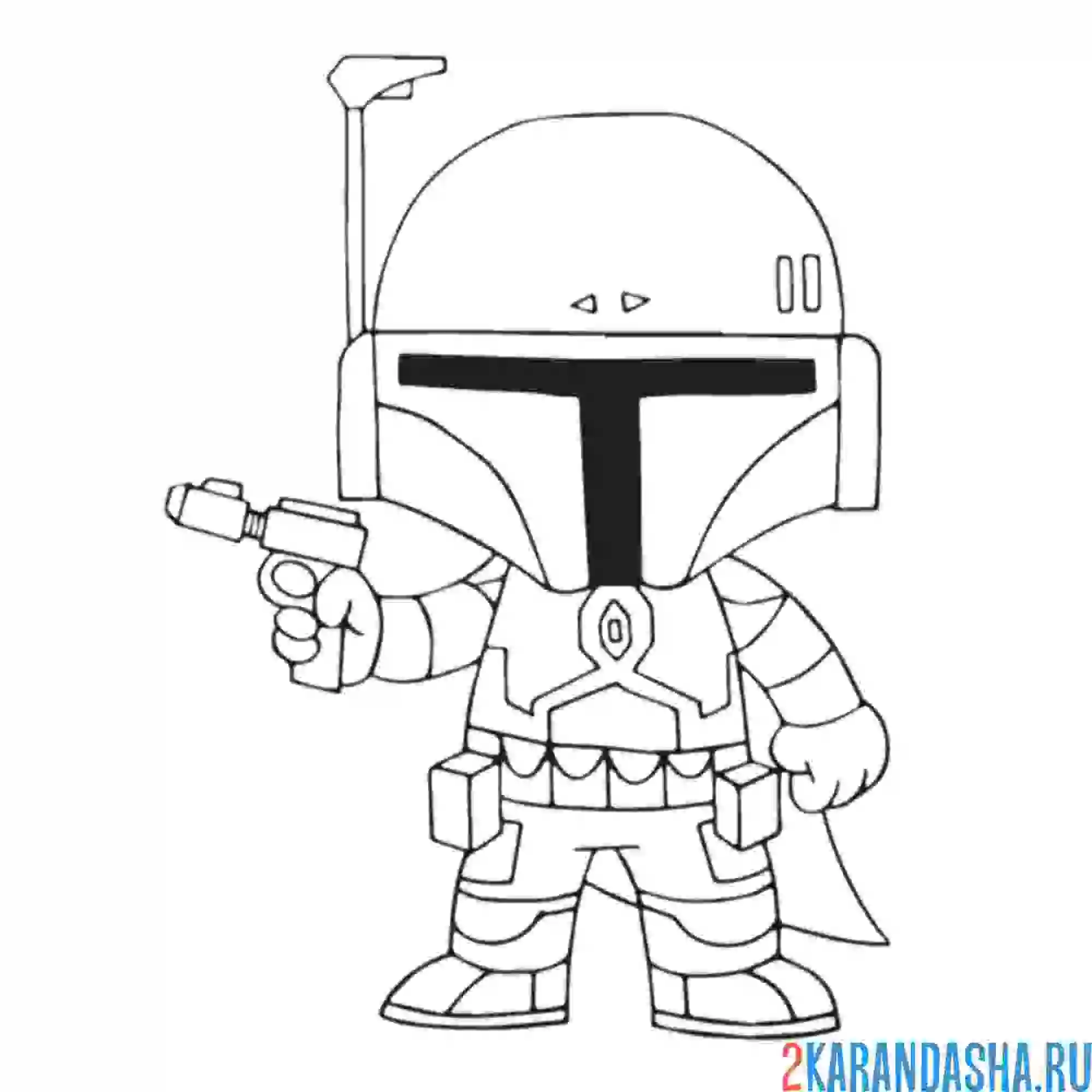 Раскраска боба фетт