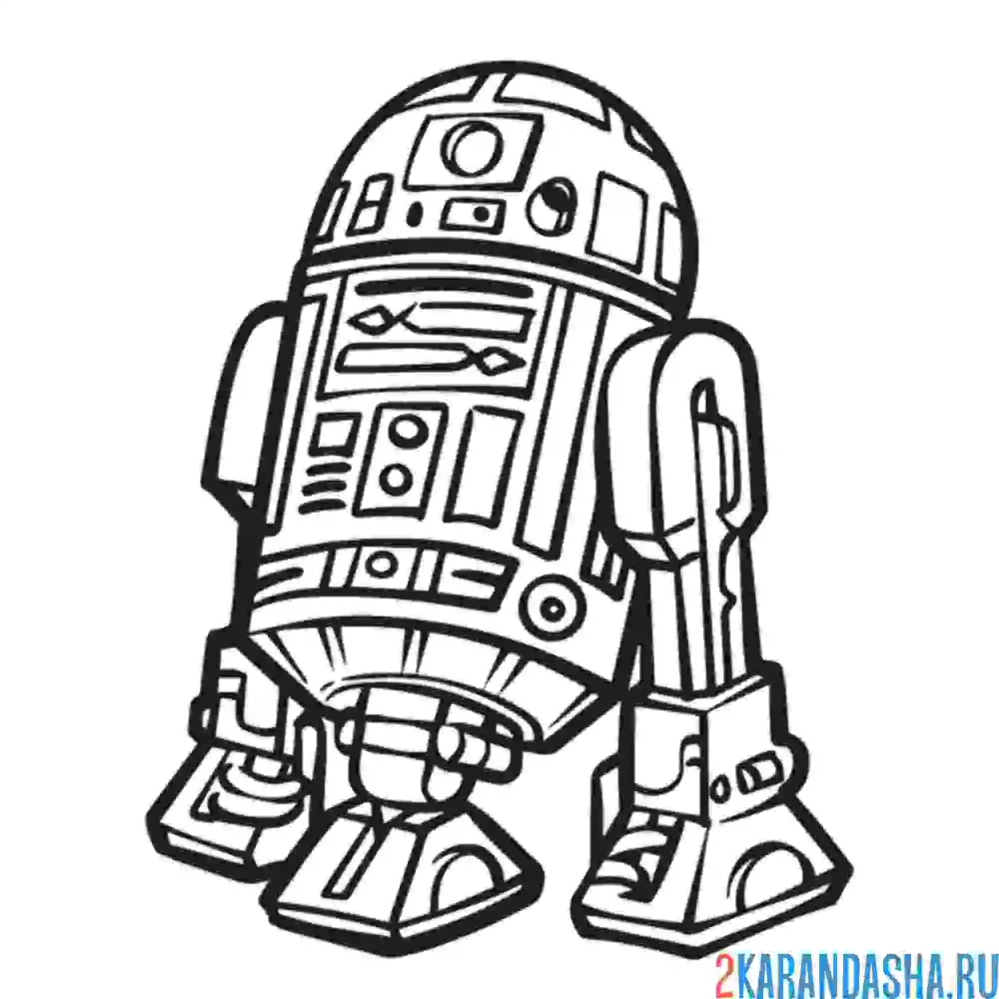 Раскраска r2-d2 | звездные войны