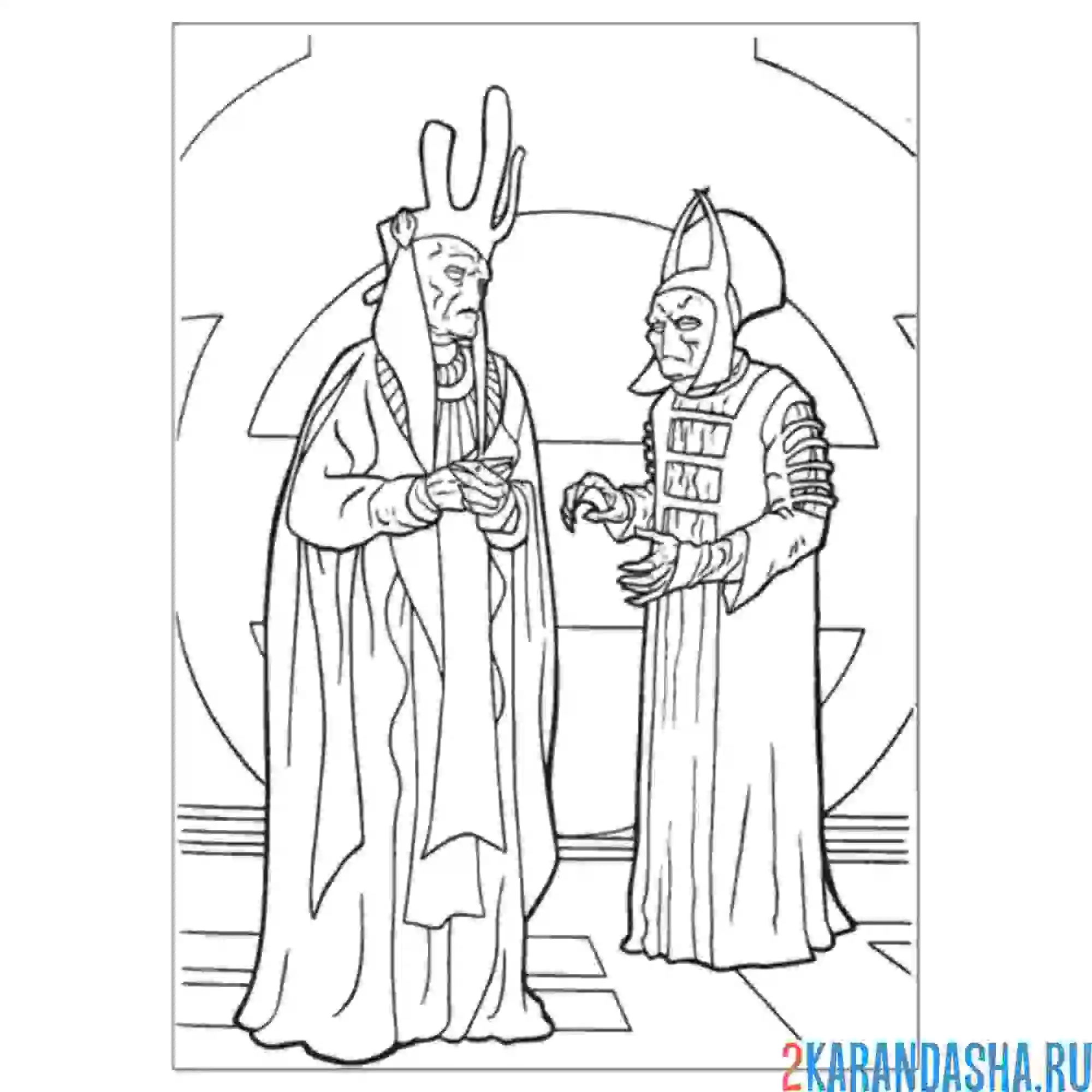 Раскраска вицекароль звездные войны