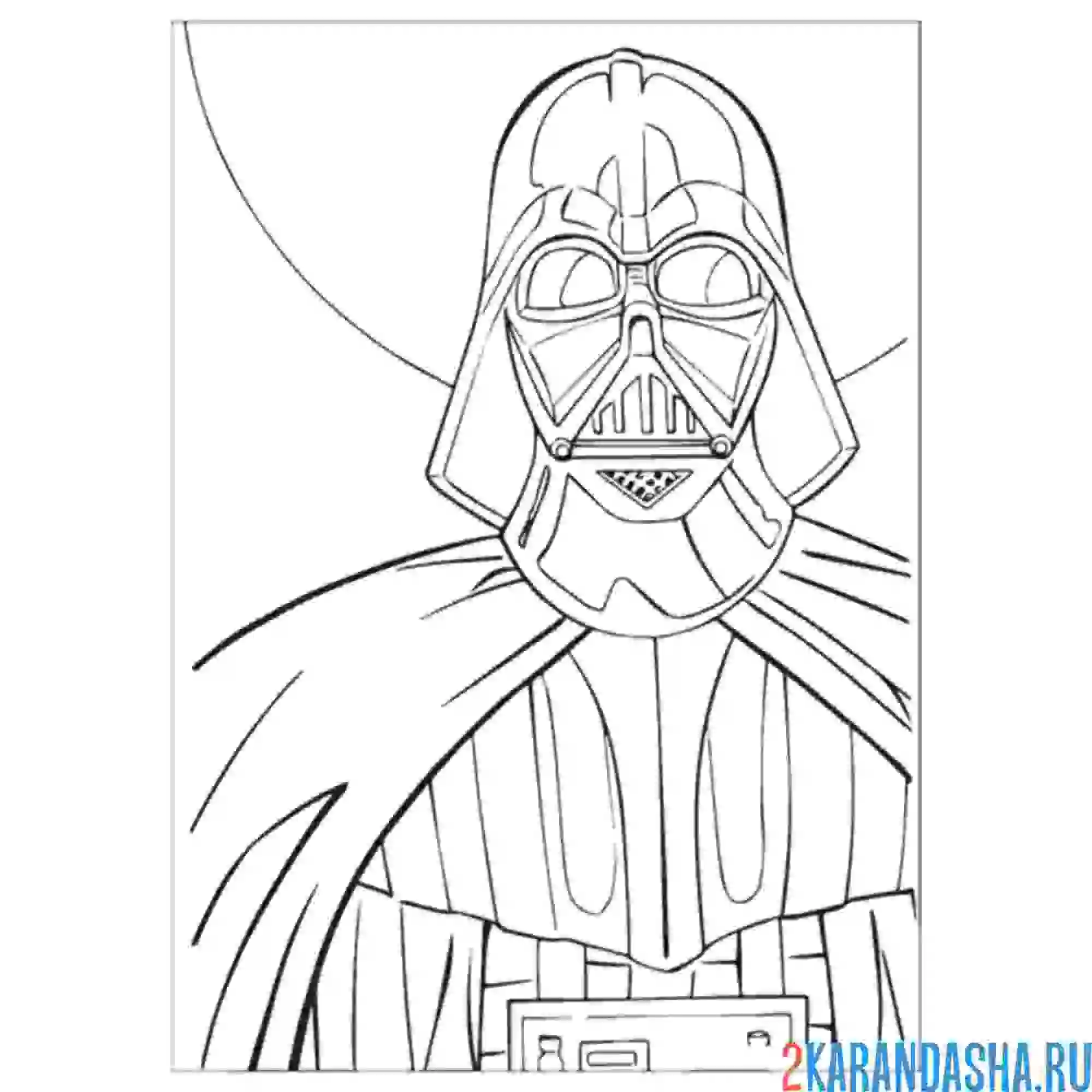 Раскраска звездные войны дарт вейдер