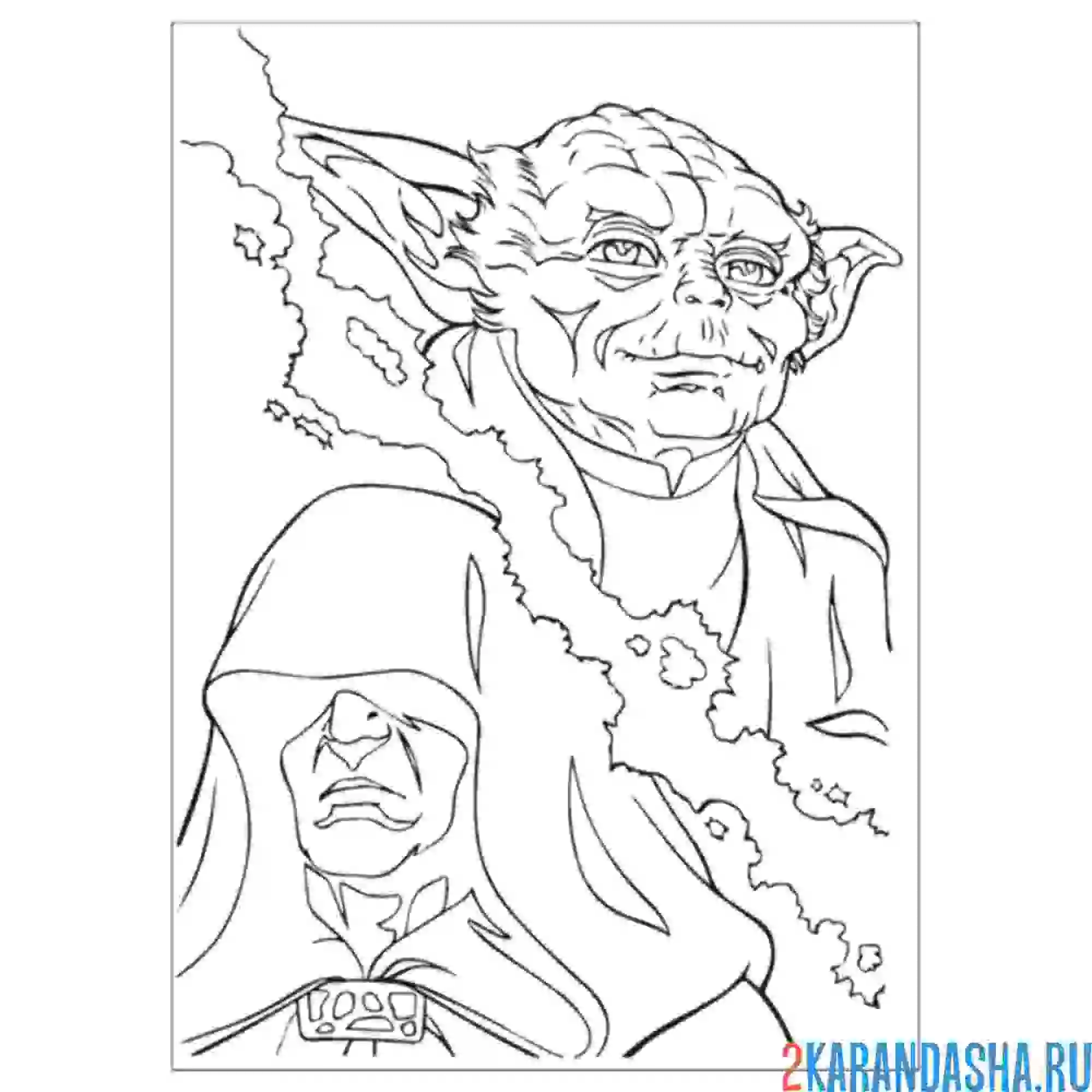 Раскраска йода и сидиус