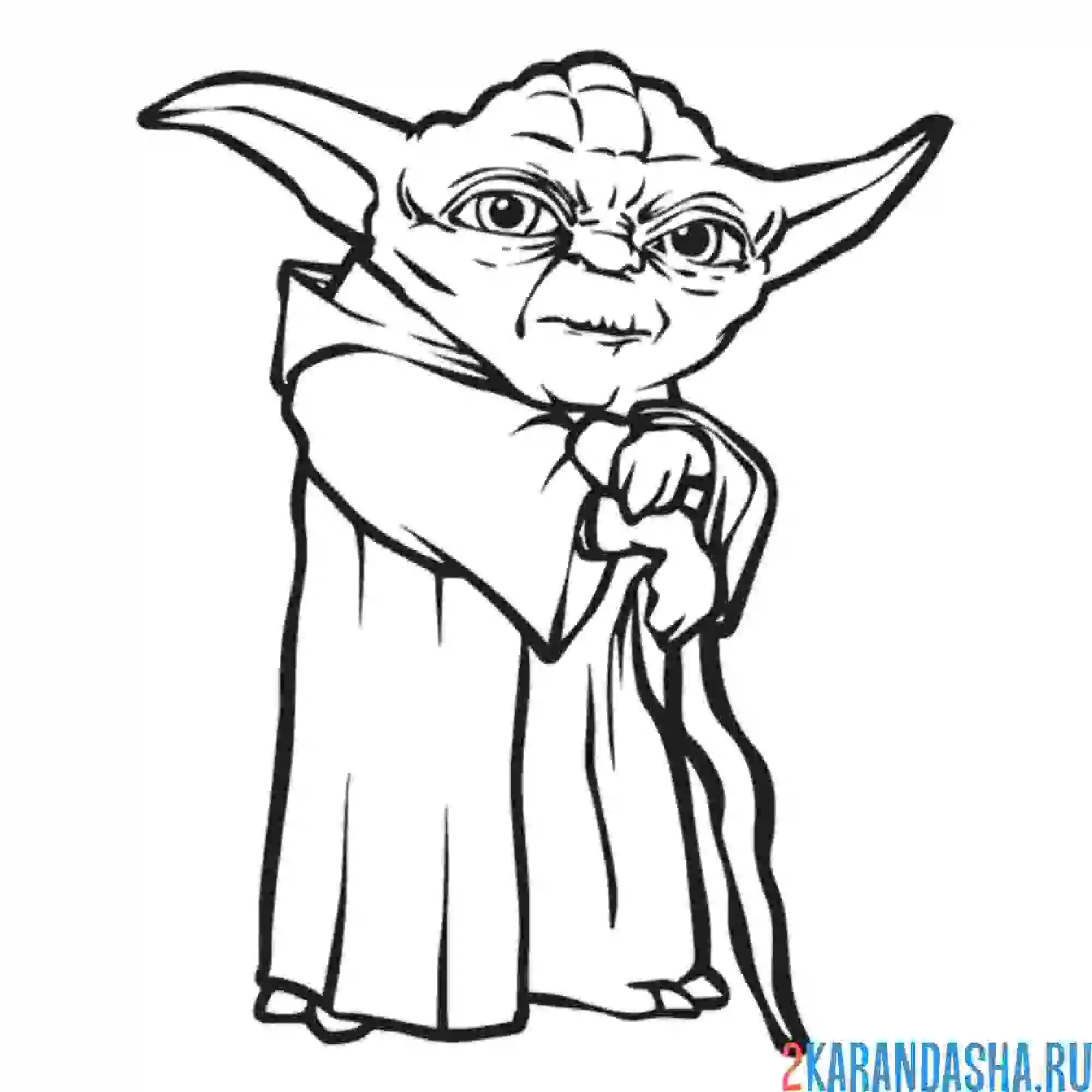 Раскраска йода звездные войны