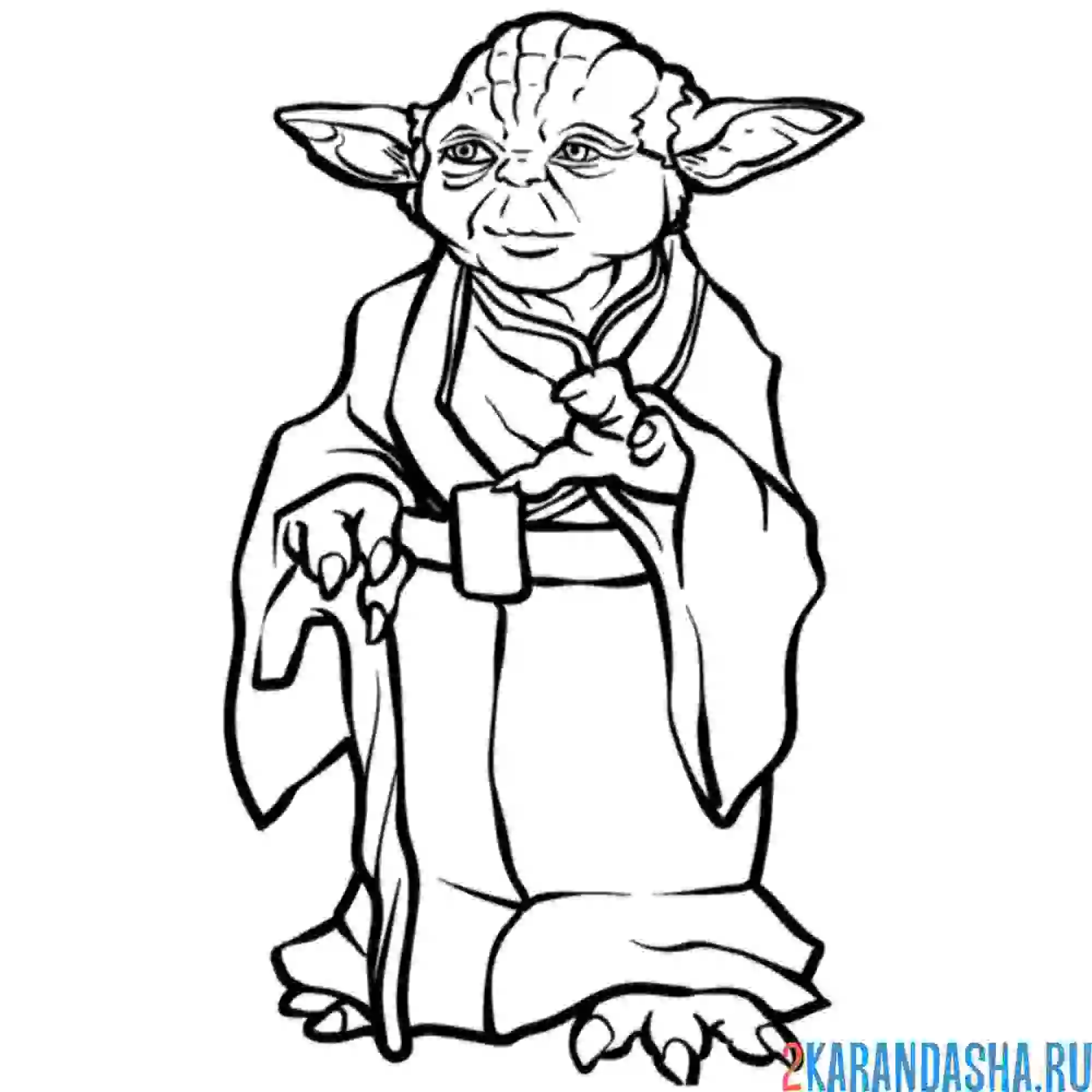 Раскраска йода мудрец