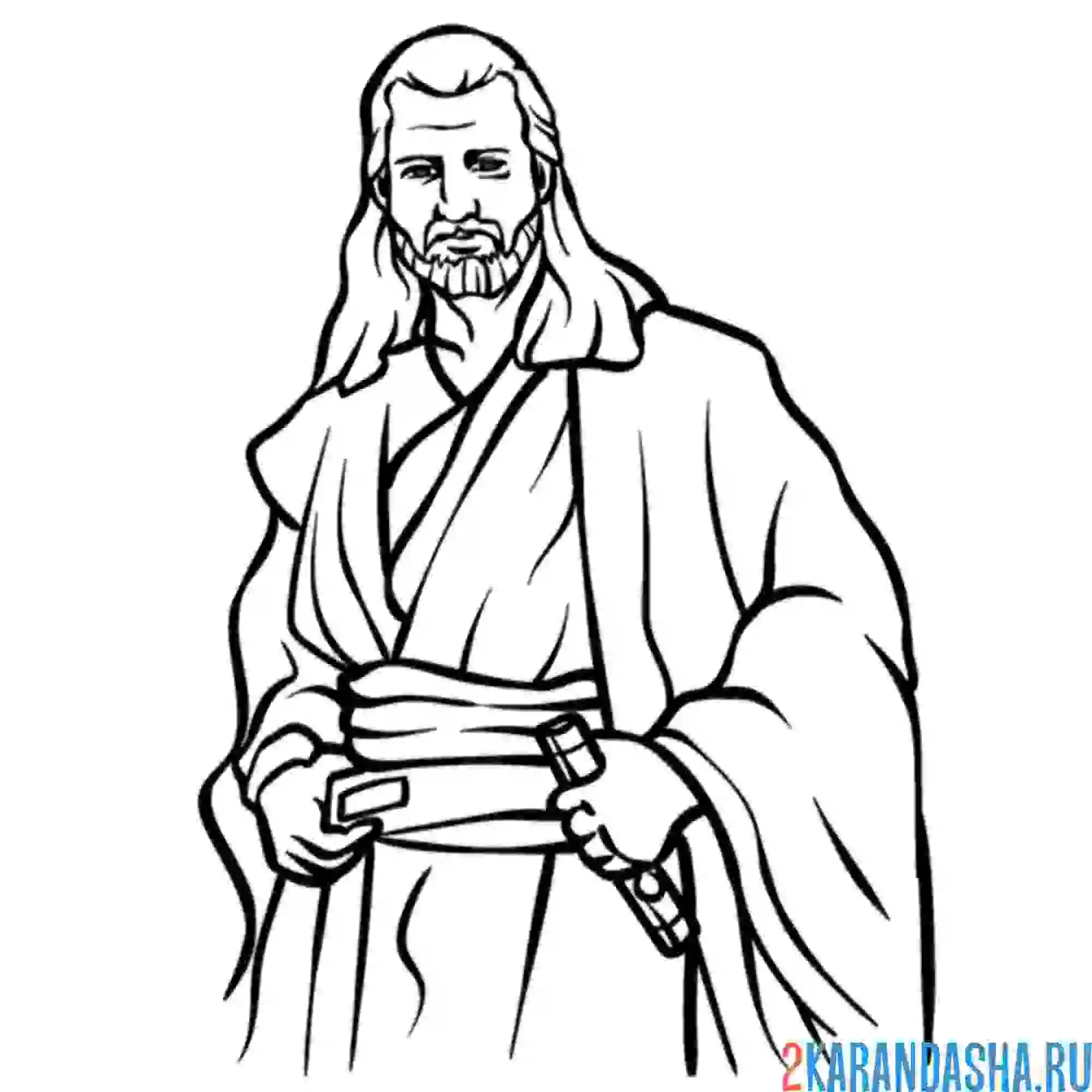 Раскраска квайгон