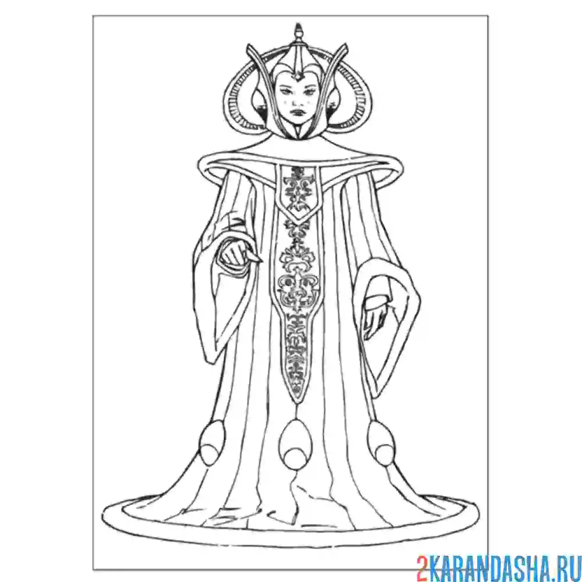 Раскраска королева набу
