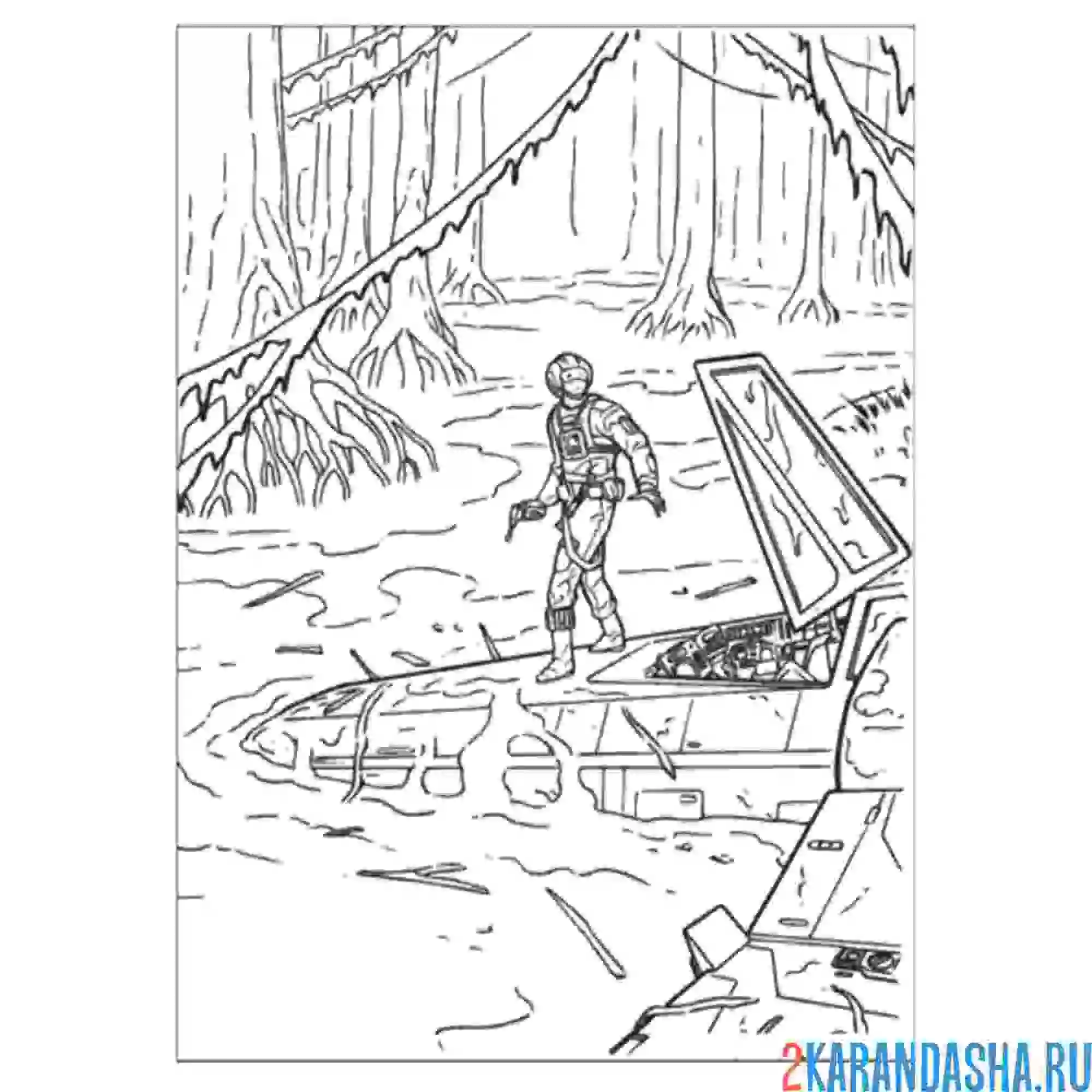 Раскраска люк в болотах