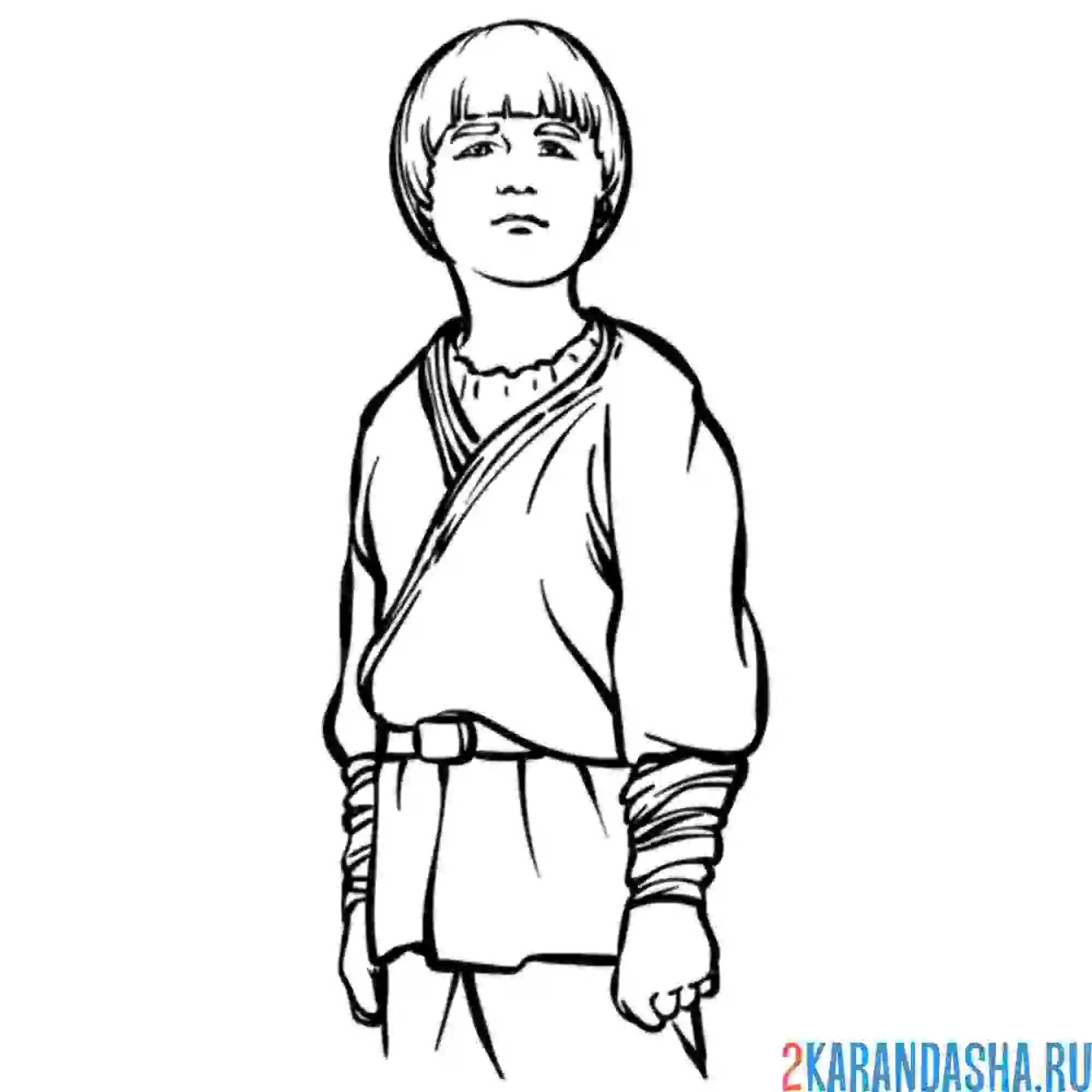 Раскраска энакин скайуокер