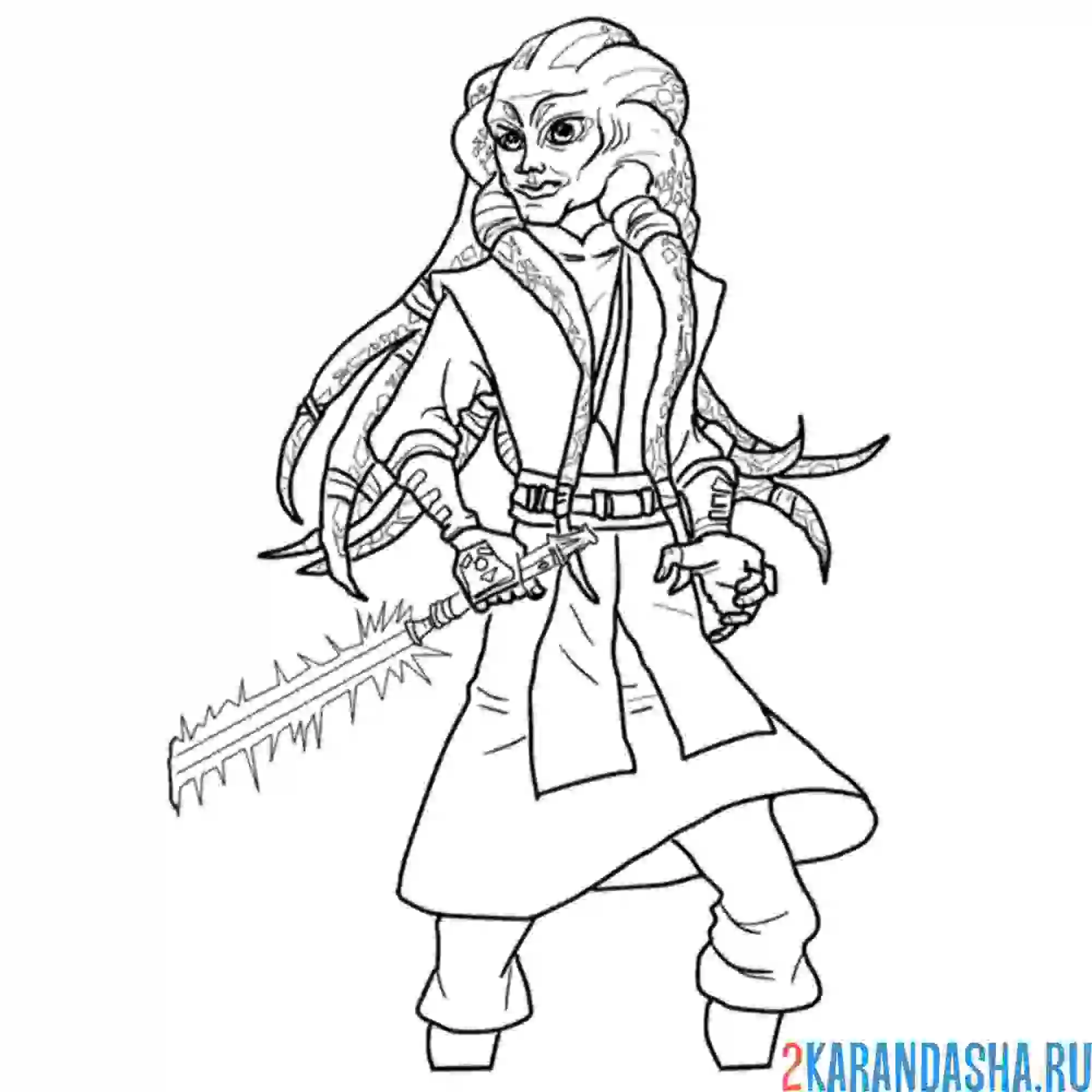 Раскраска кит фисто звездные войны