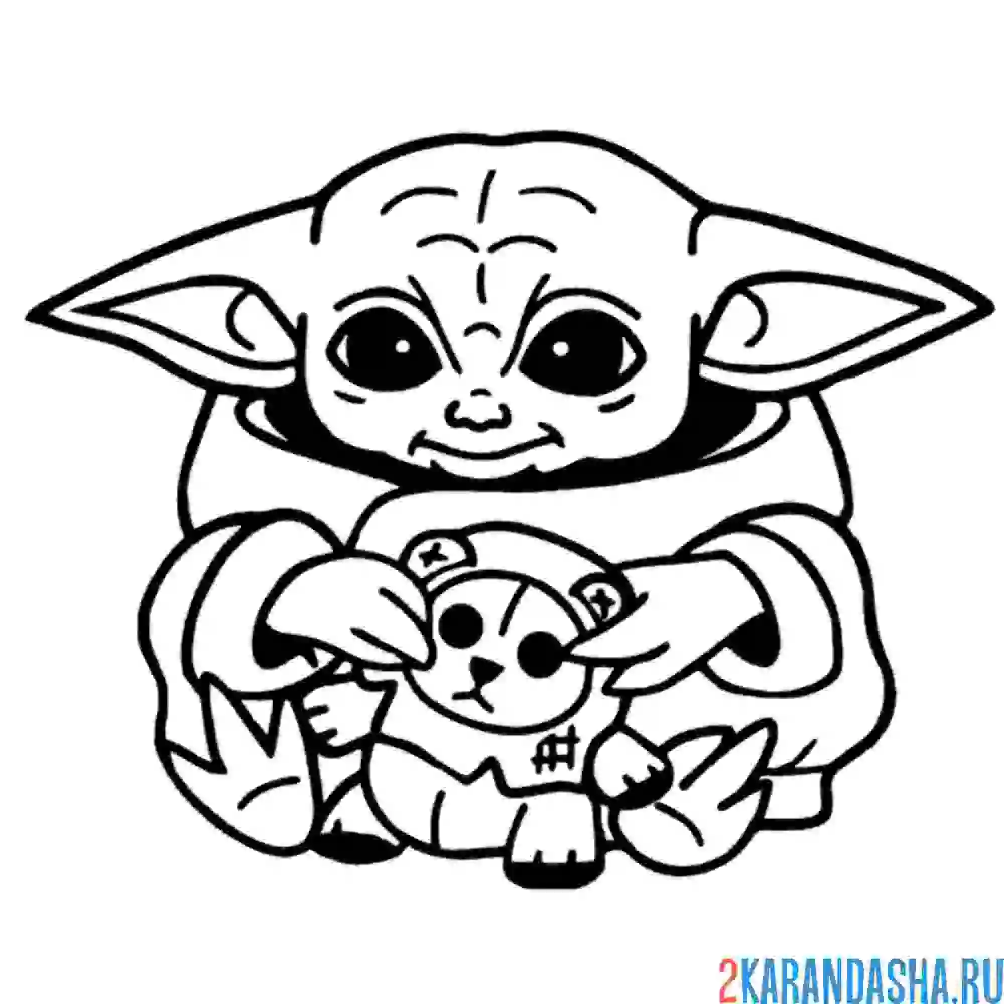 Раскраска ойда из звездных войн