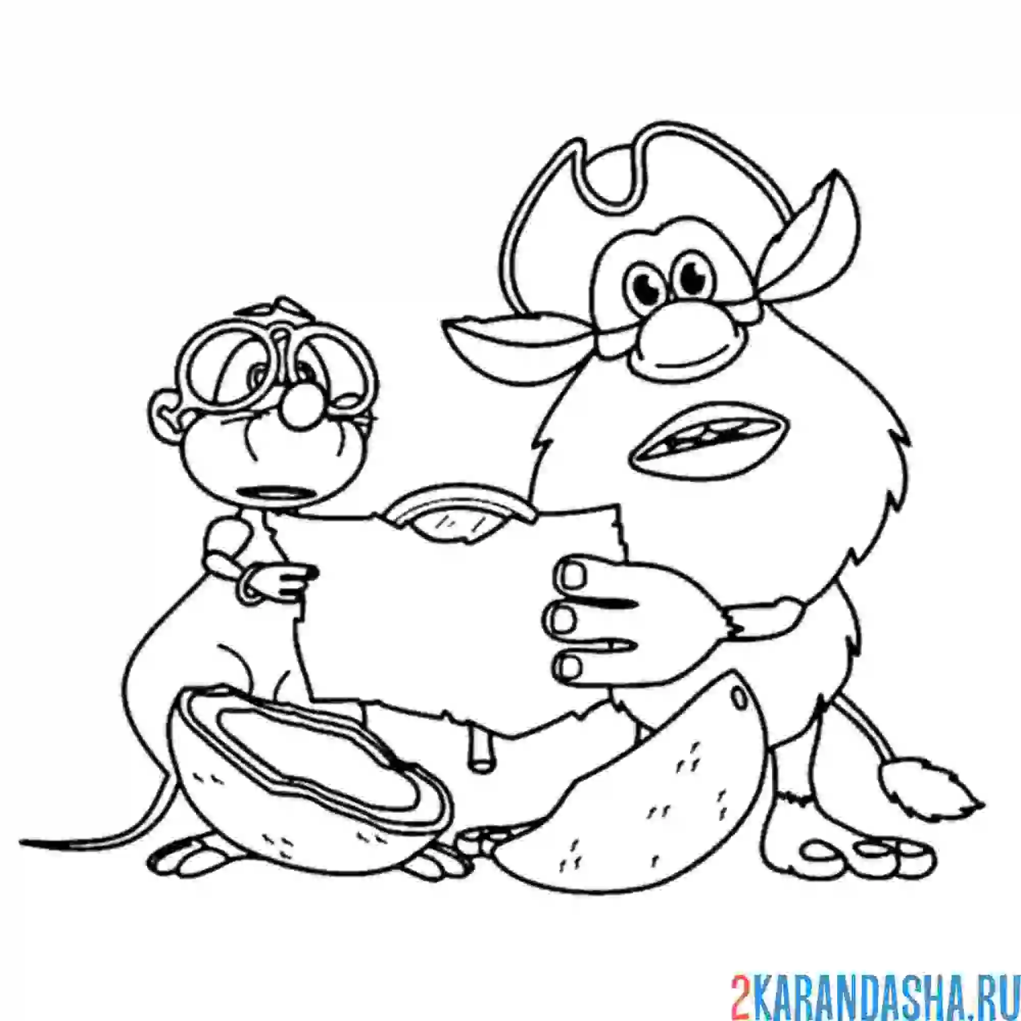 Раскраска буба и лула