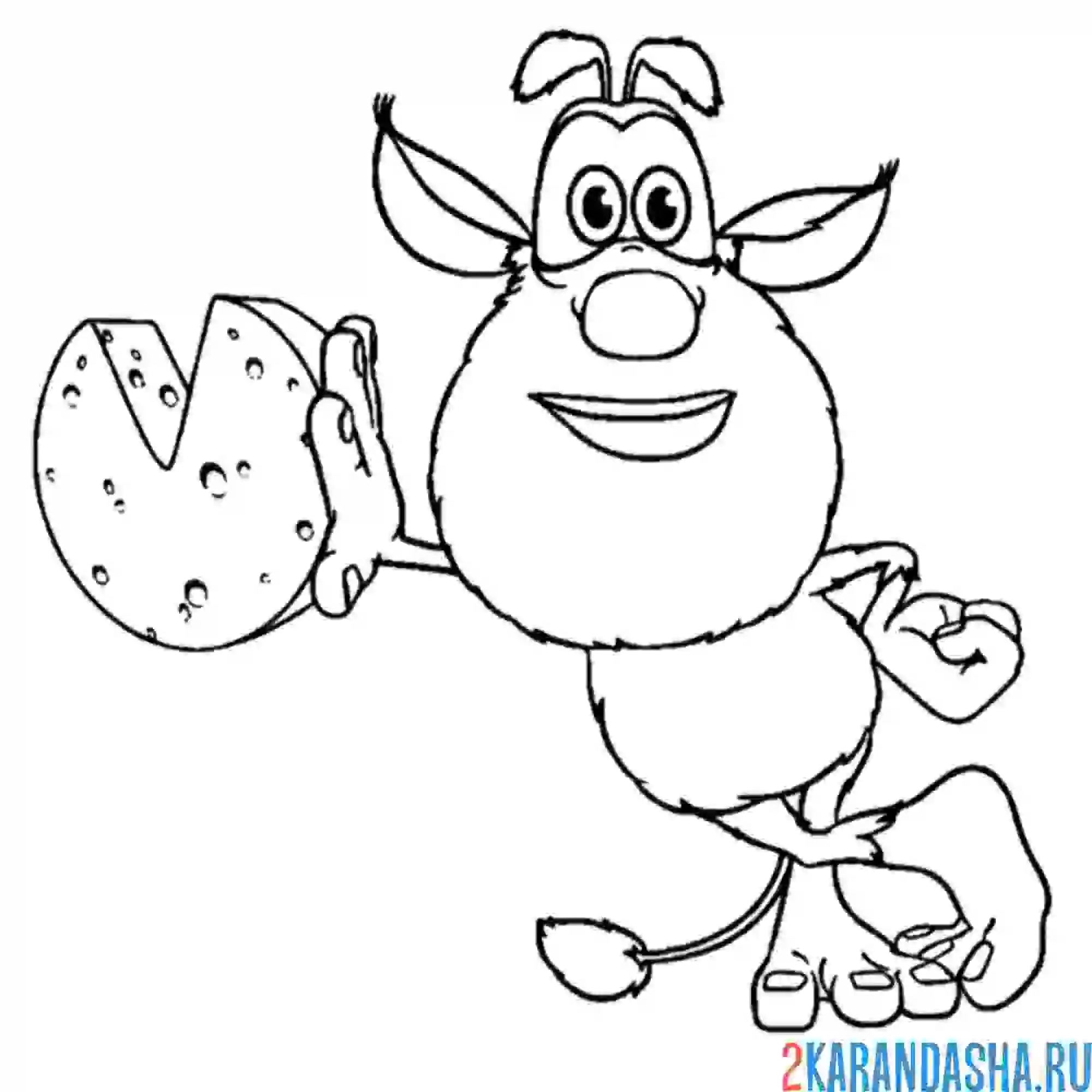 Раскраска буба и сыр