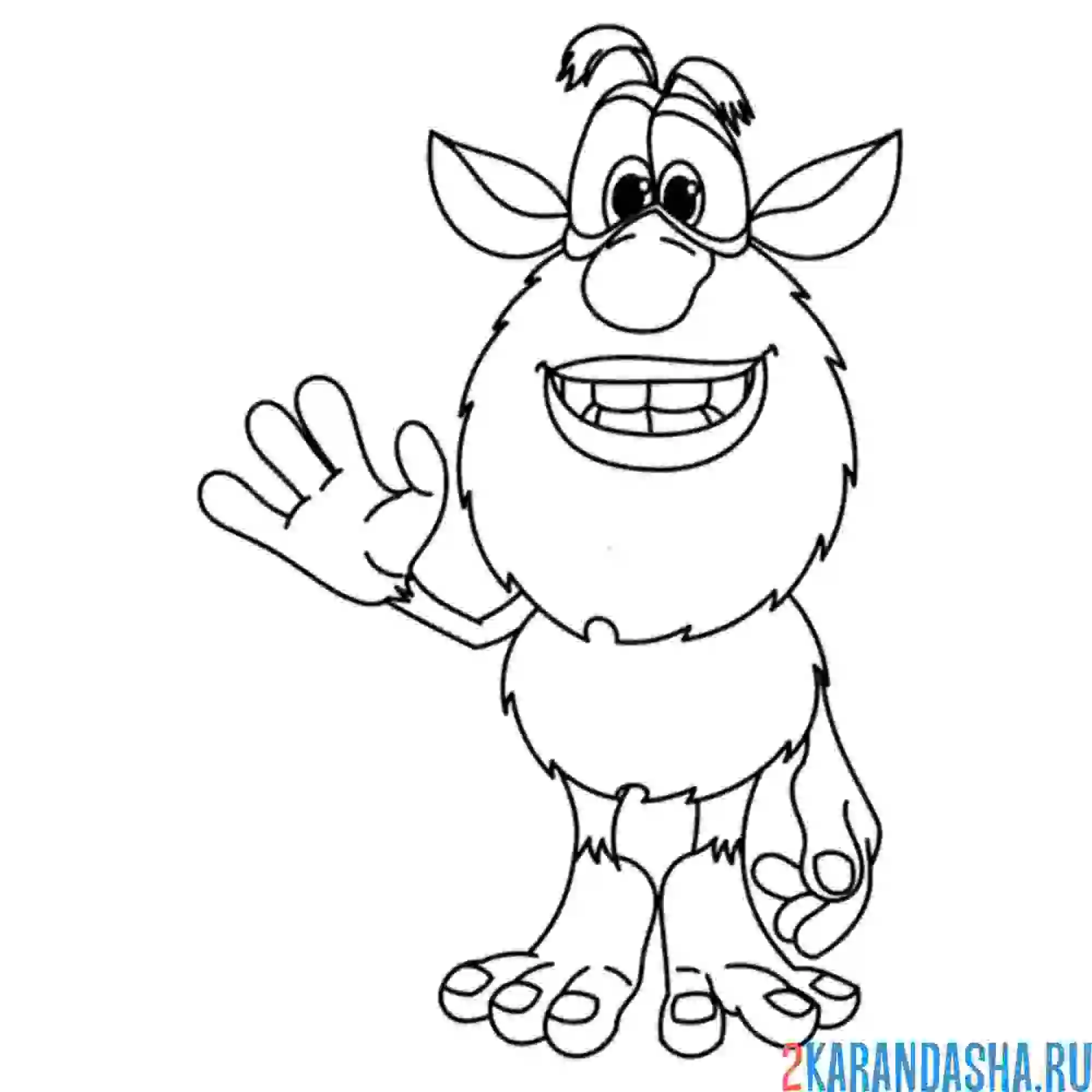 Раскраска буба передает привет