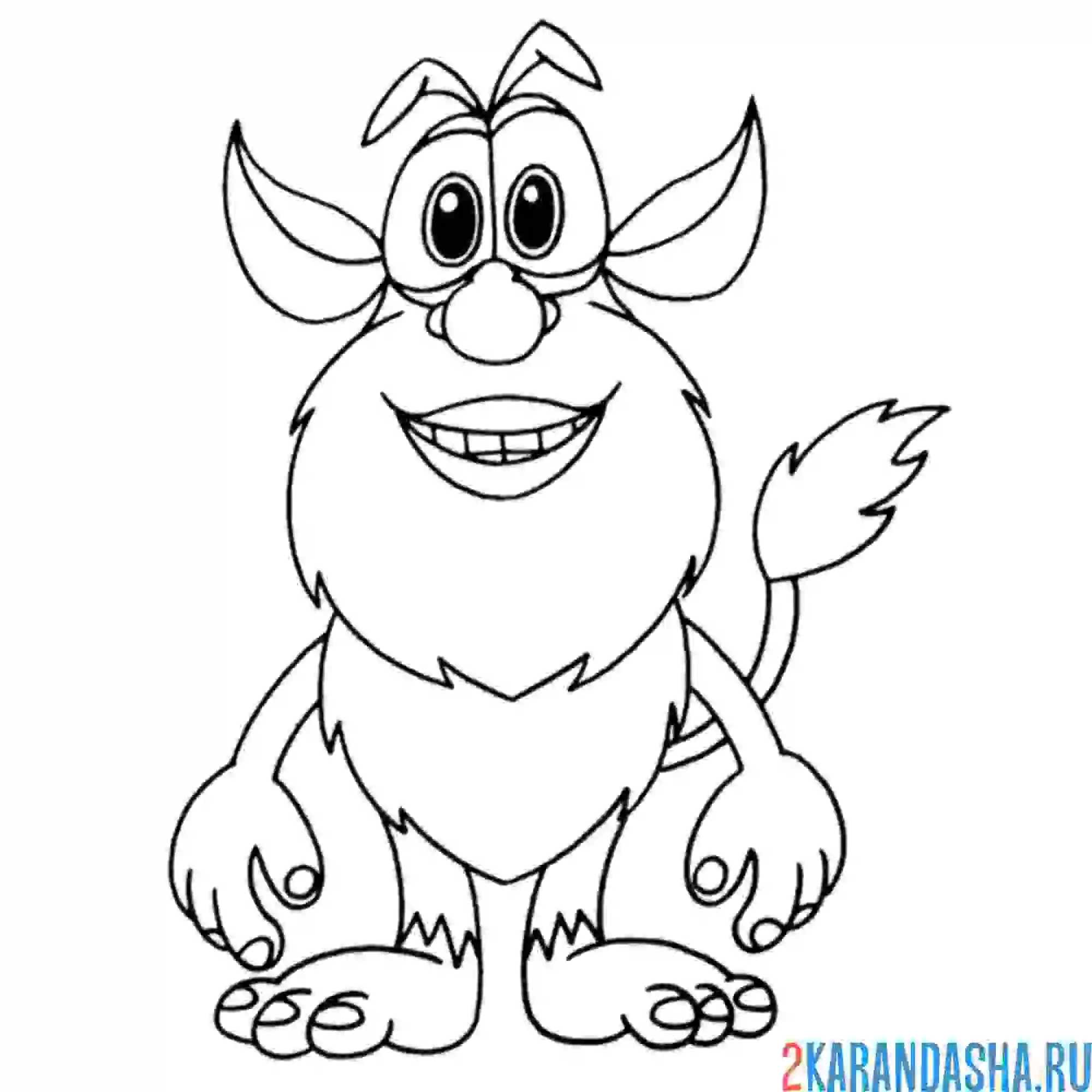 Раскраска домовенок буба