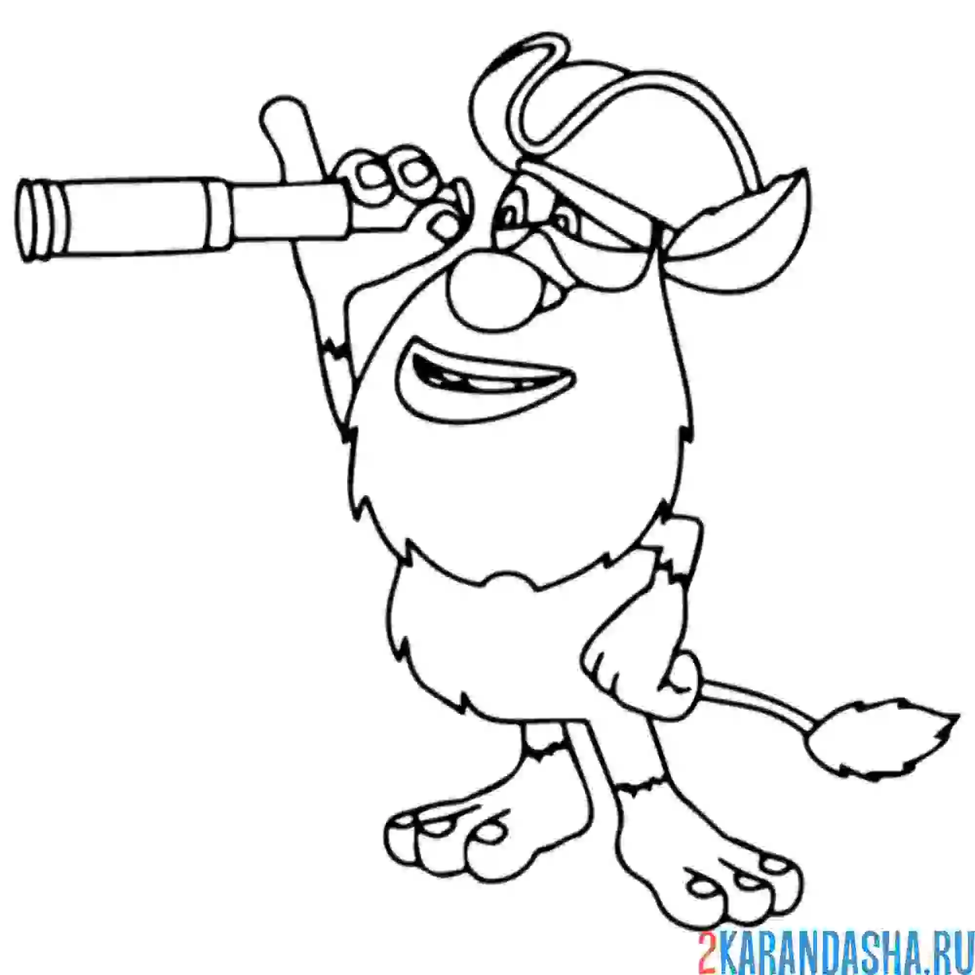 Раскраска буба пират