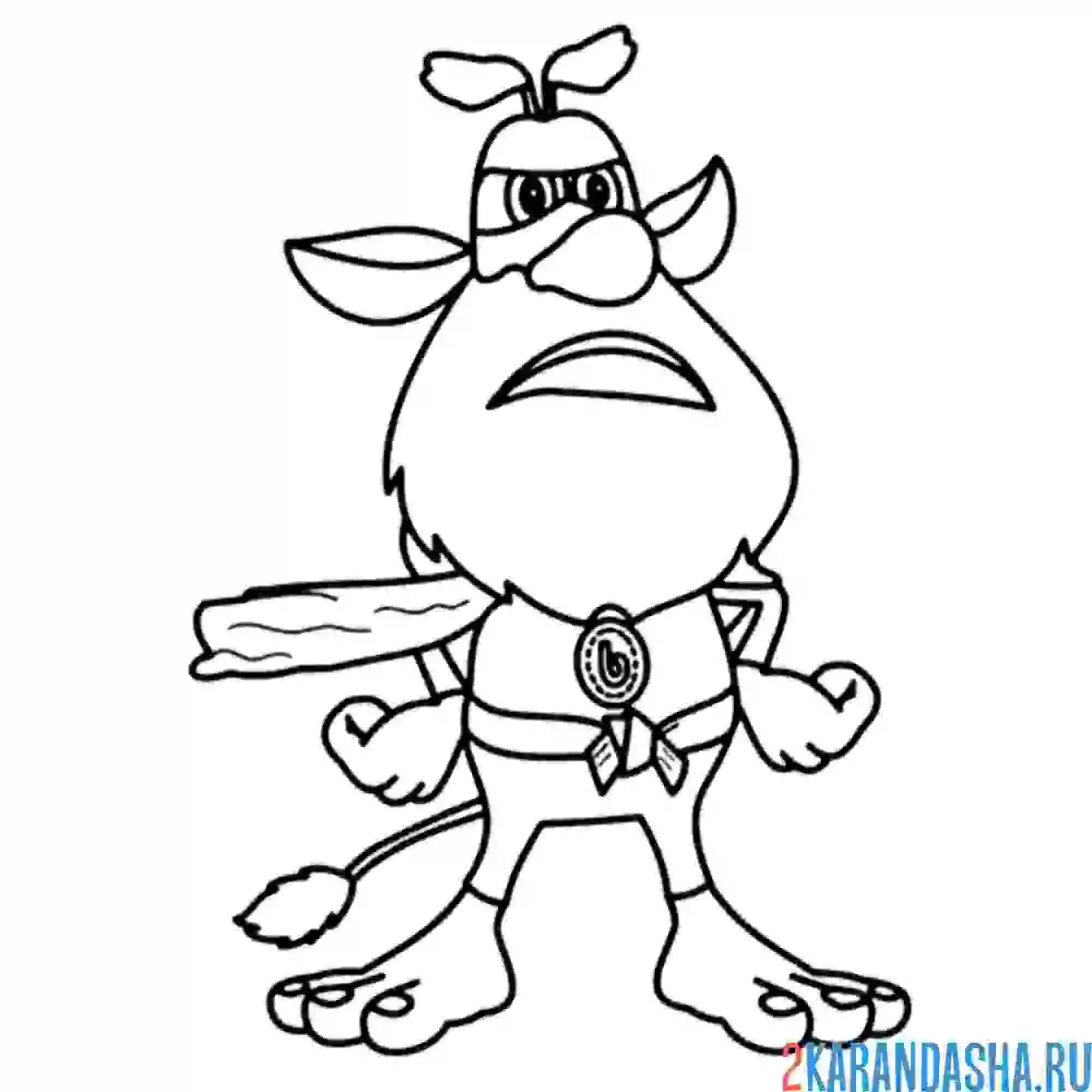 Раскраска буба супергерой