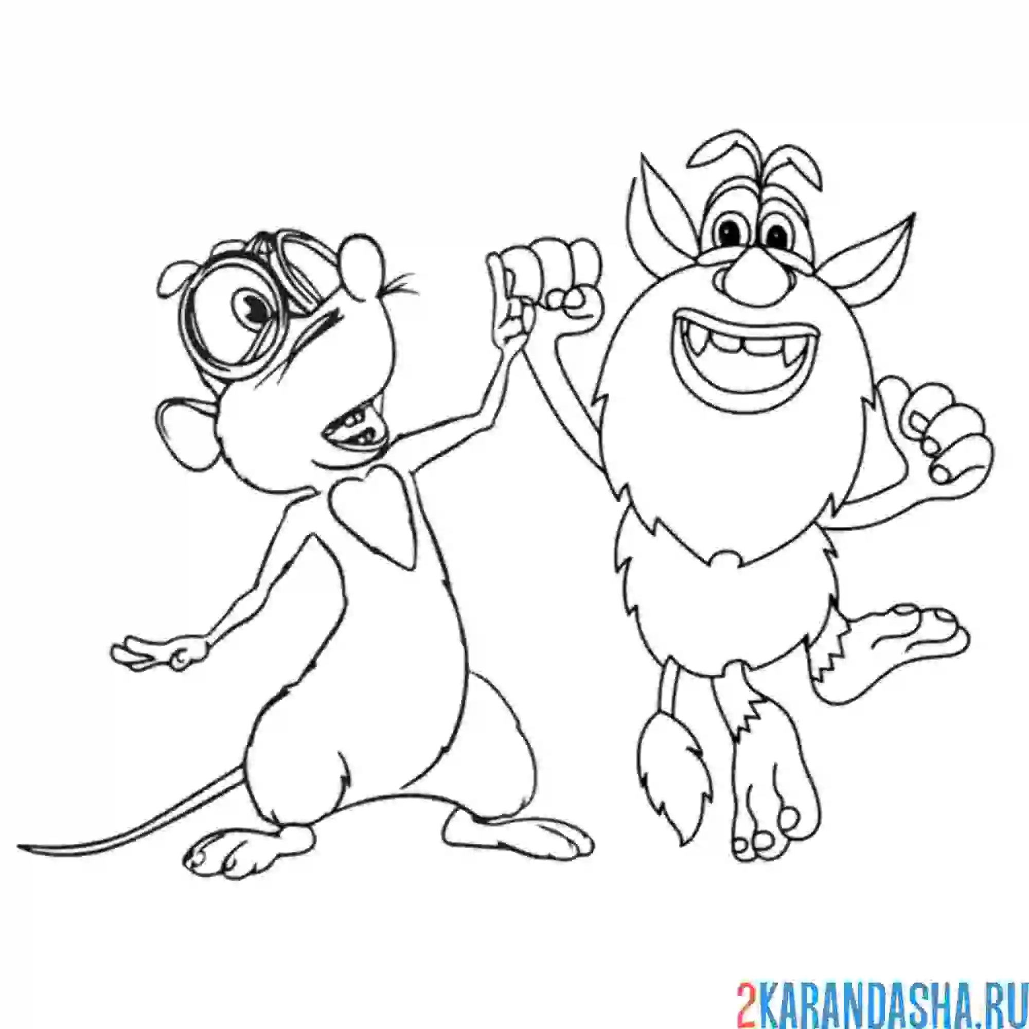 Раскраска лула и буба