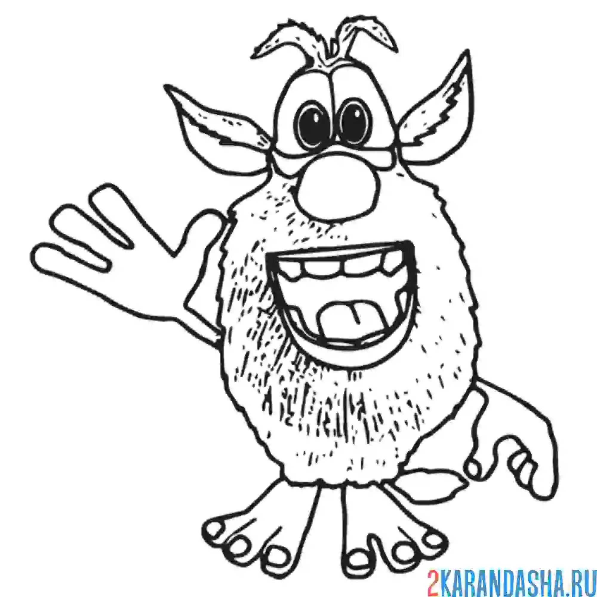 Раскраска буба привет