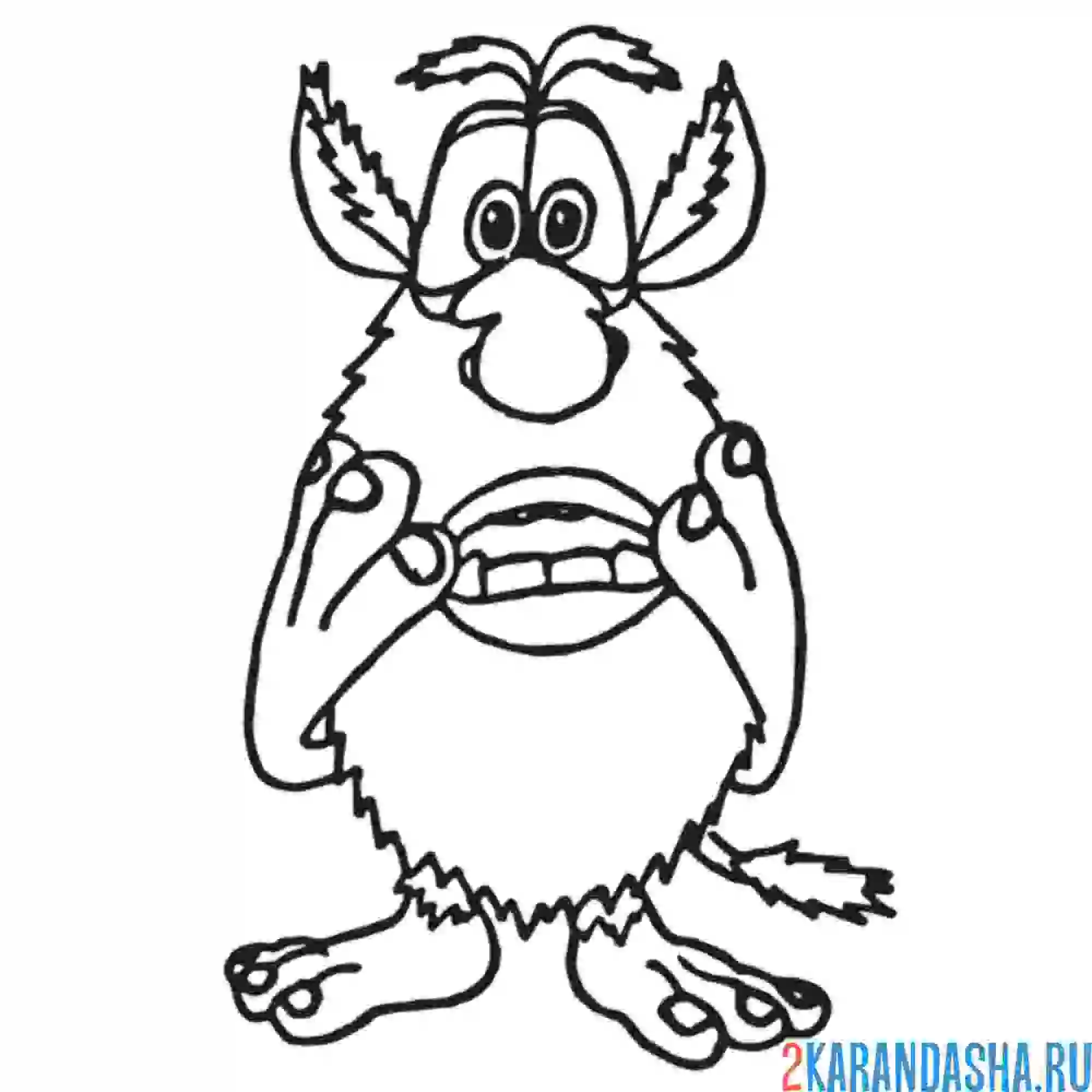 Раскраска удивление бубы