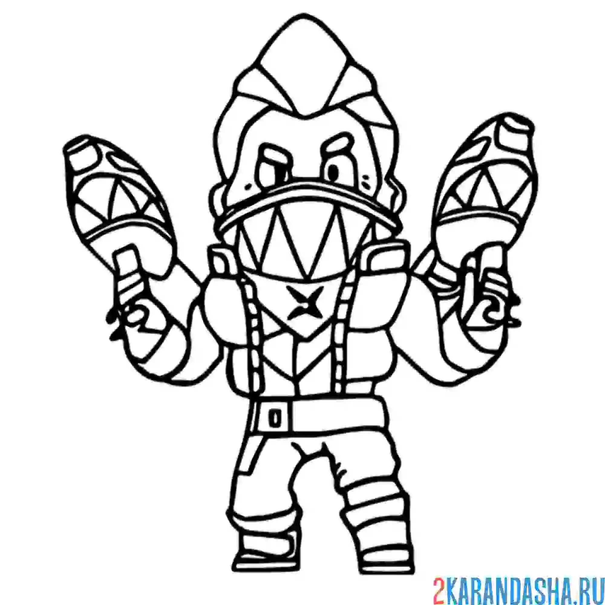 Раскраска акула кольт