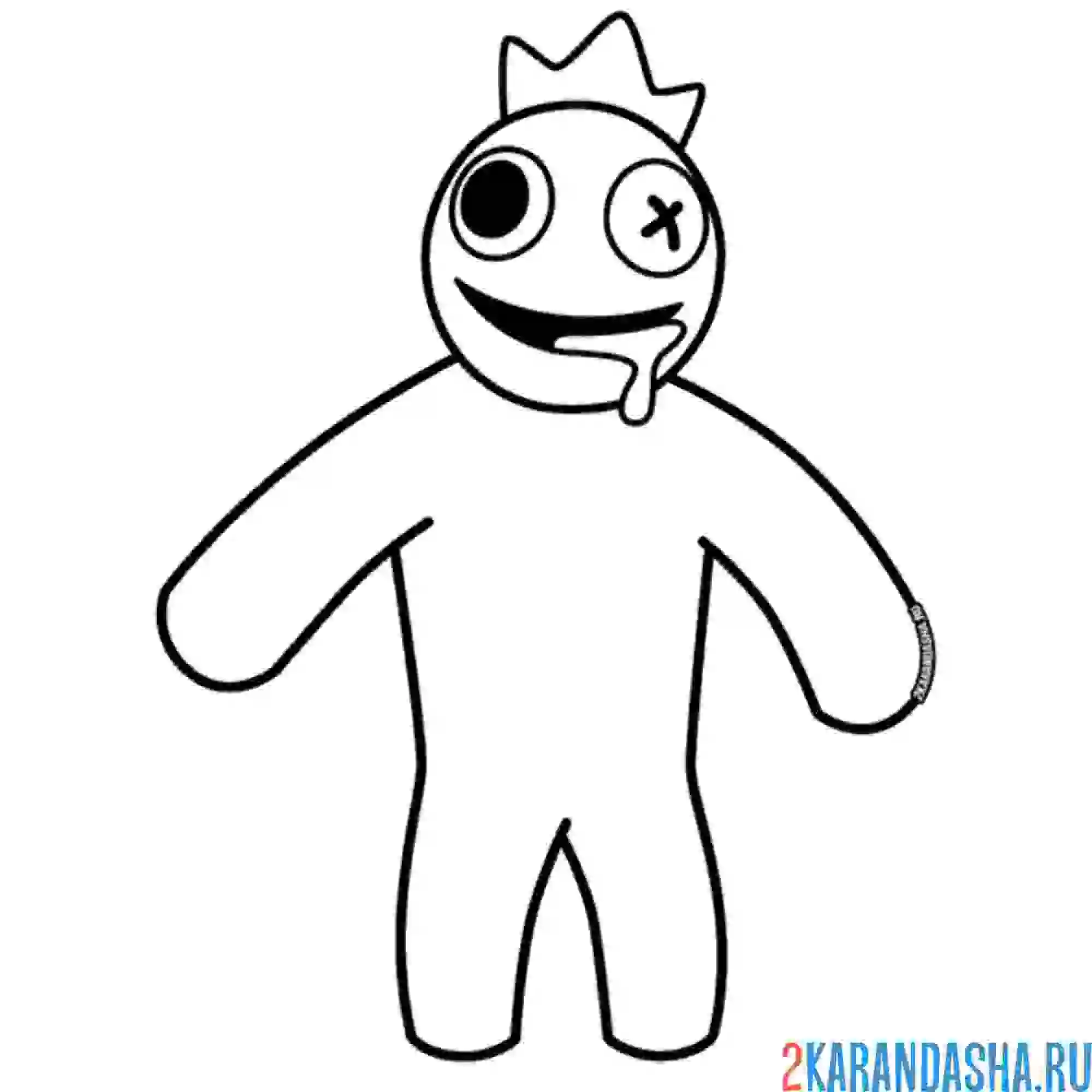 Раскраска блю радужные друзья