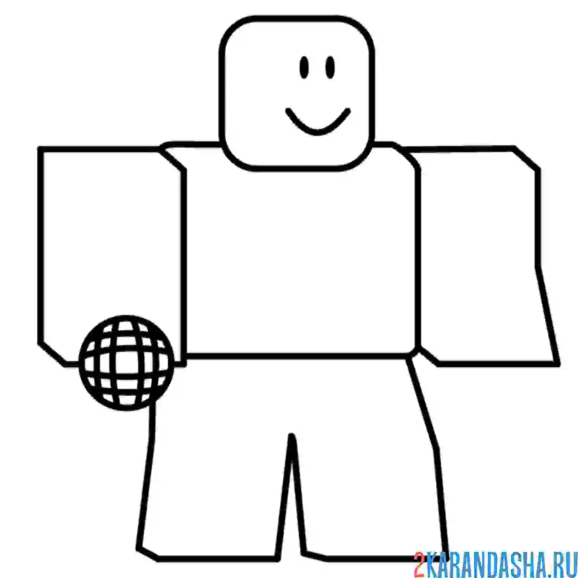 Раскраска fnf простой персонаж