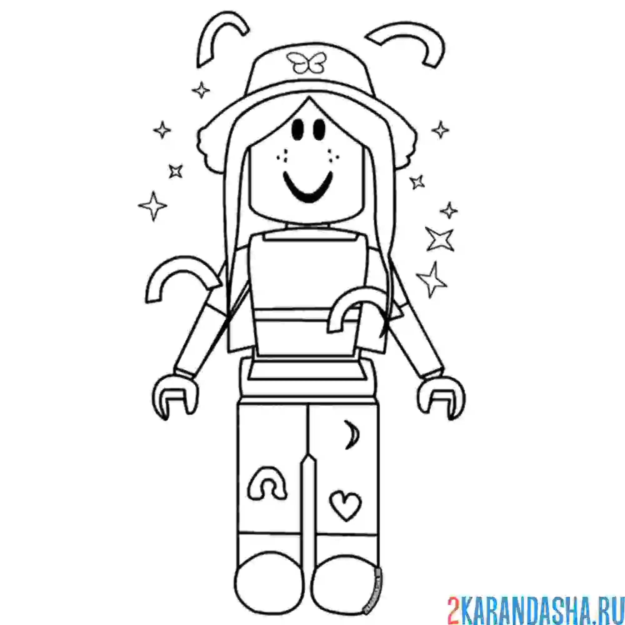 Раскраска девочка аватар