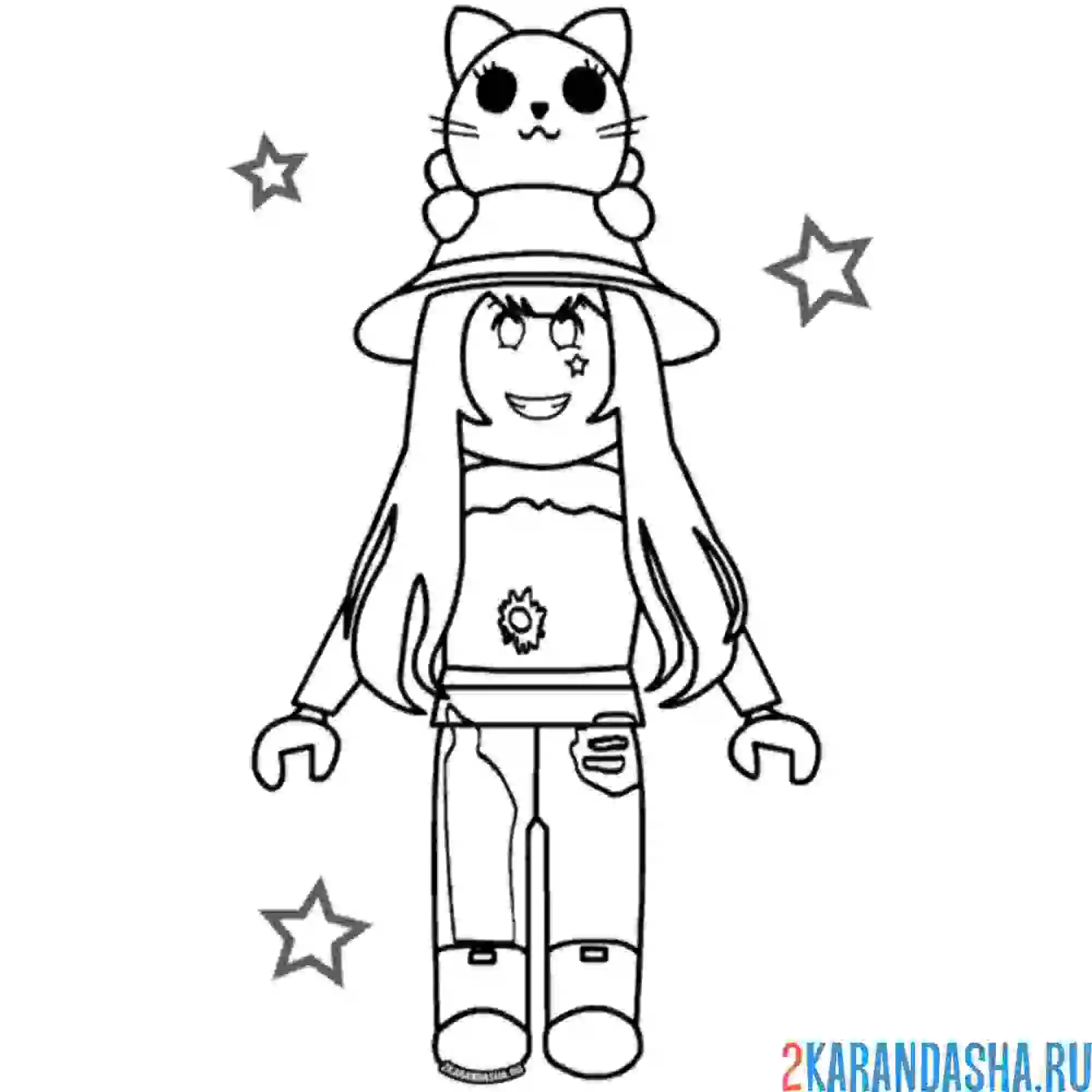 Раскраска персонаж девочка