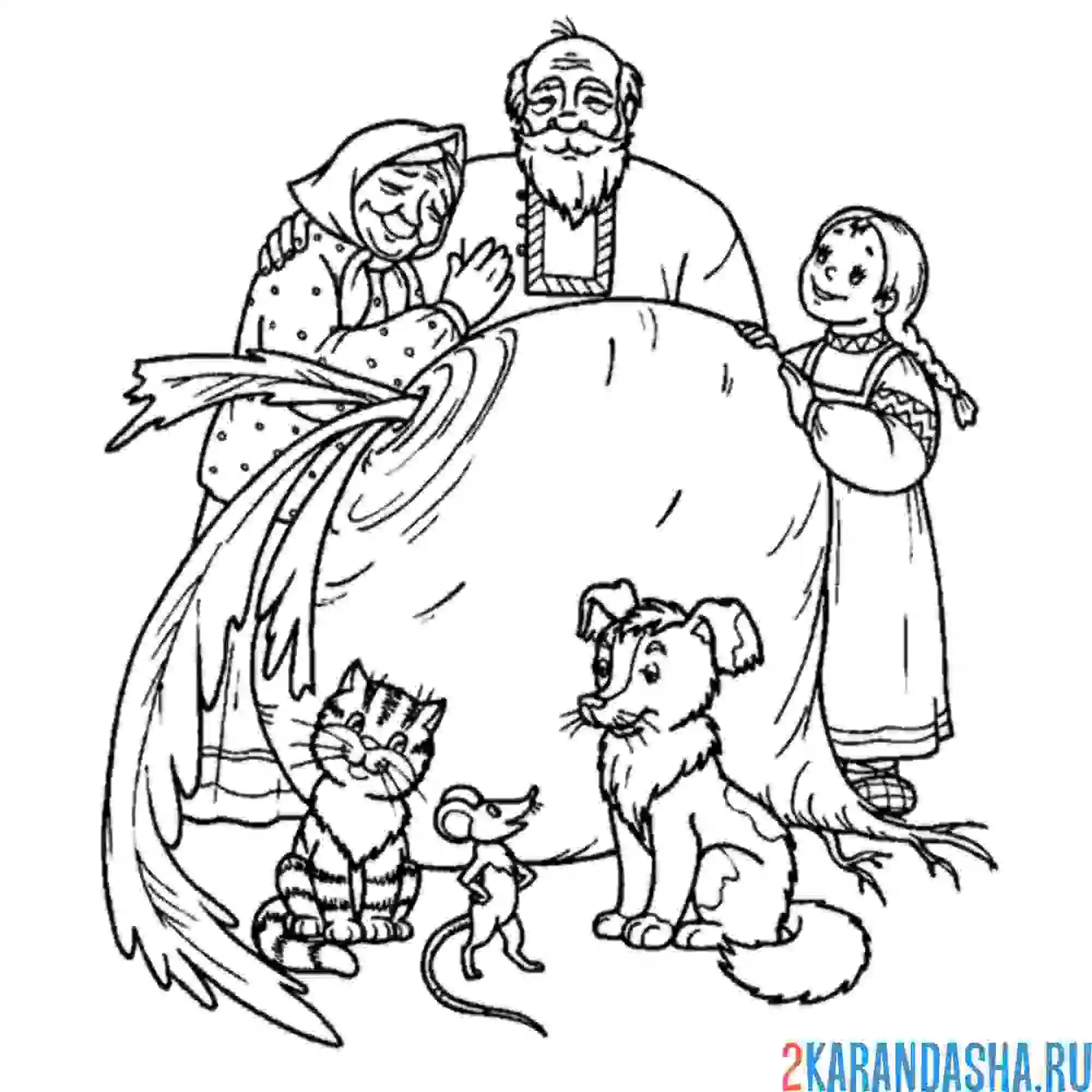 Раскраска вот какая репка