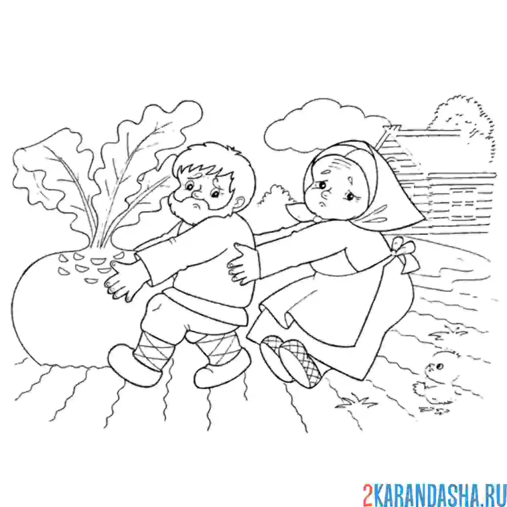 Раскраска тяни репку