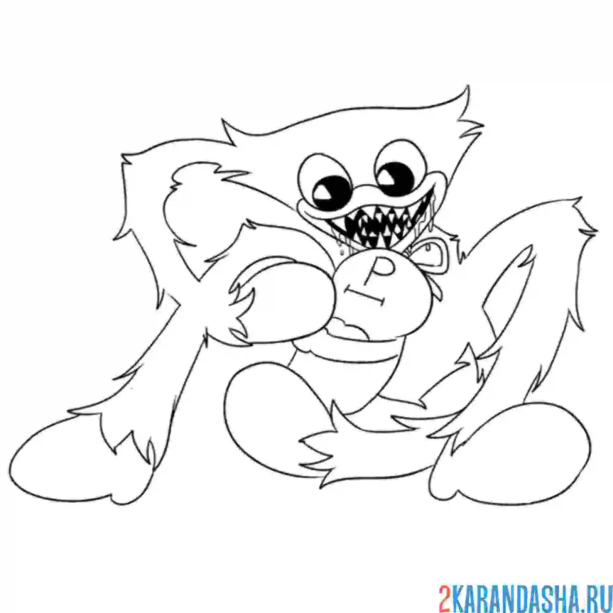 Раскраска хагги вагги занят