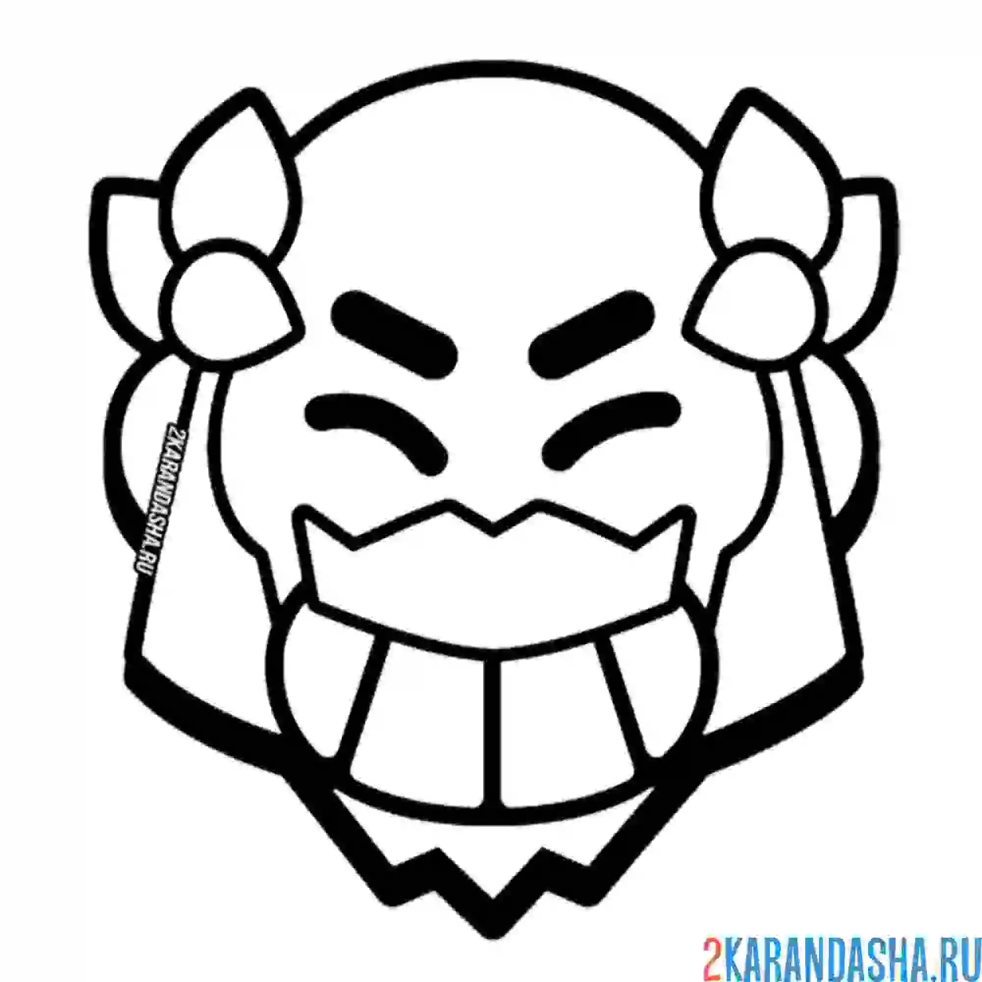 Раскраска сэм цезарь эмодзи радость