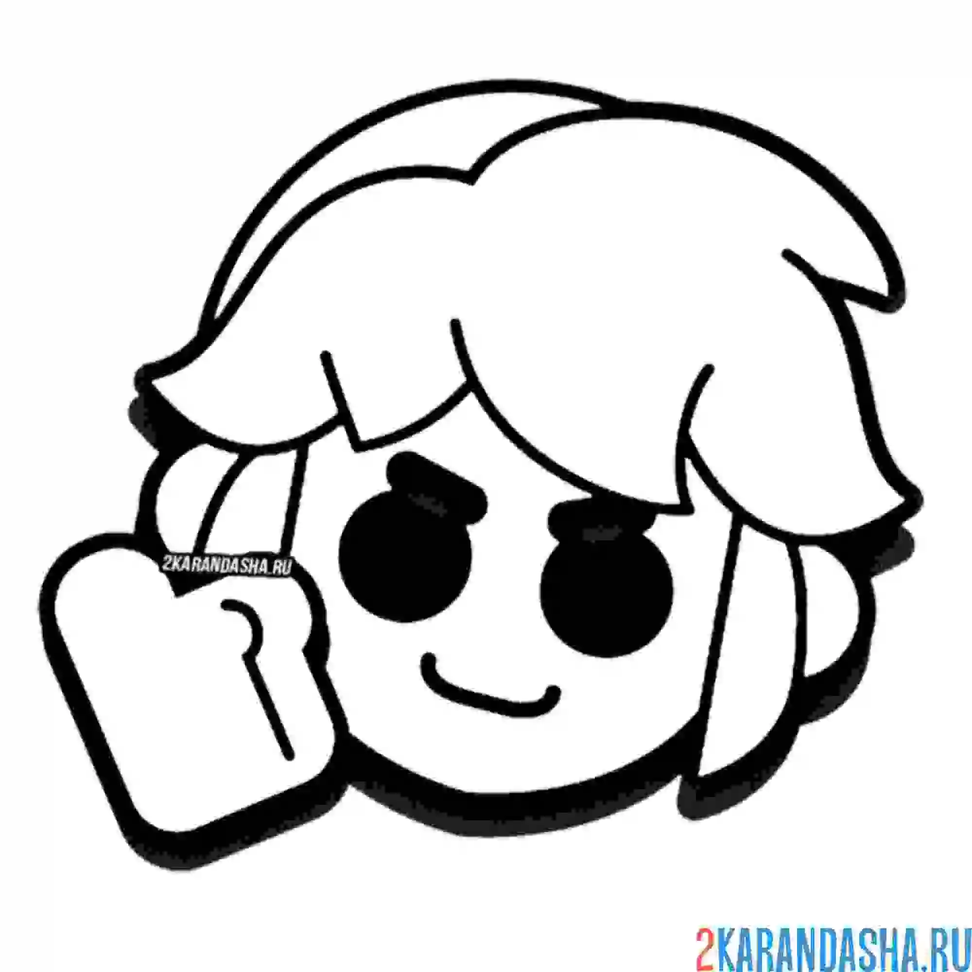 Раскраска гас ок эмодзи