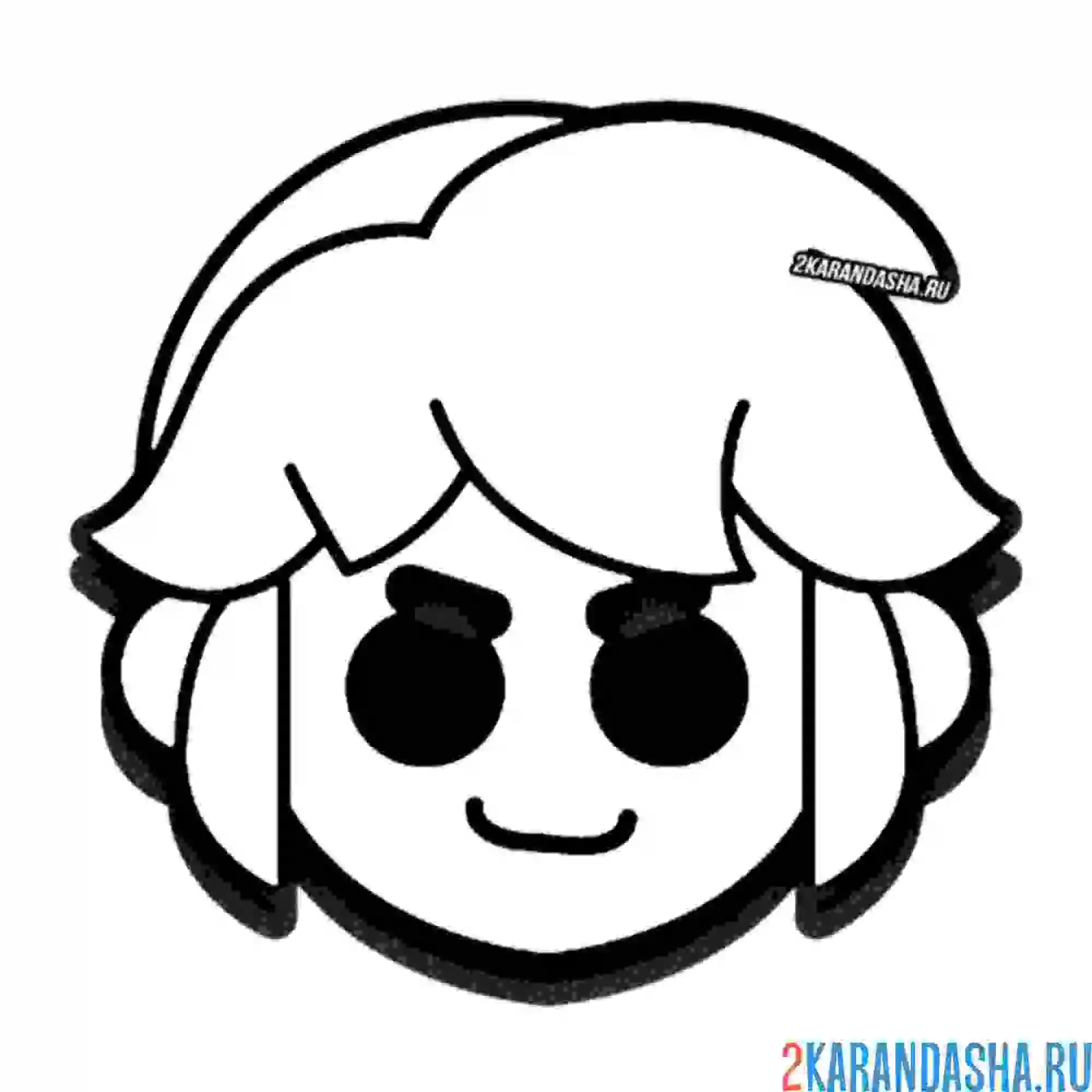 Раскраска гас нейтральный эмодзи