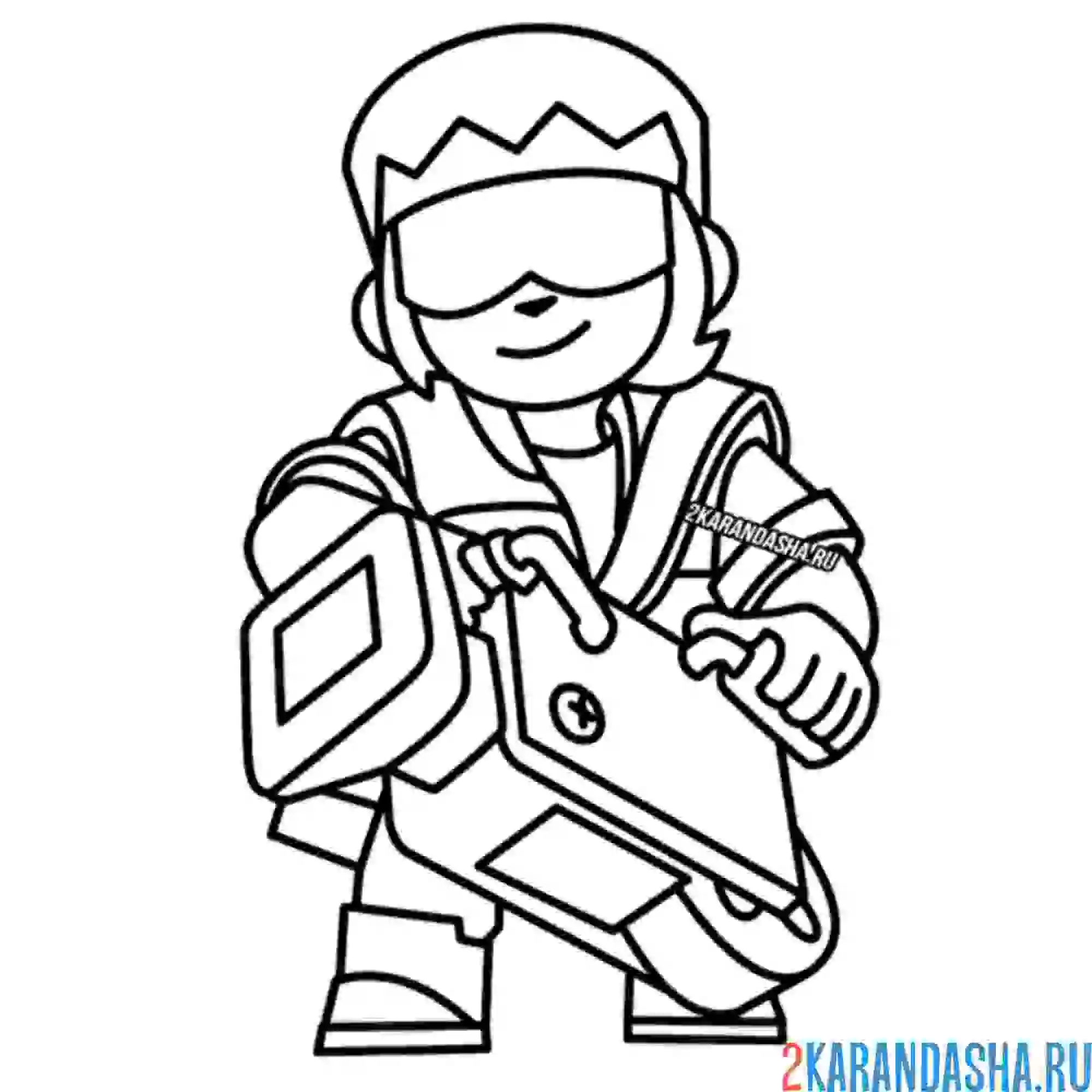 Раскраска бастер боец