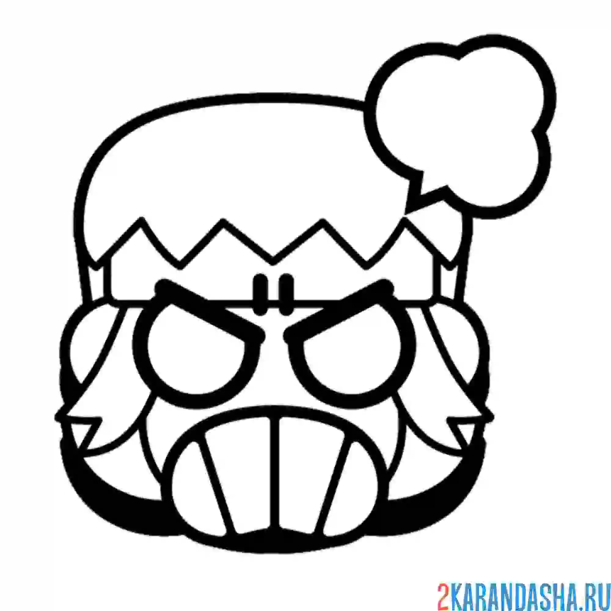 Раскраска бастер гнев