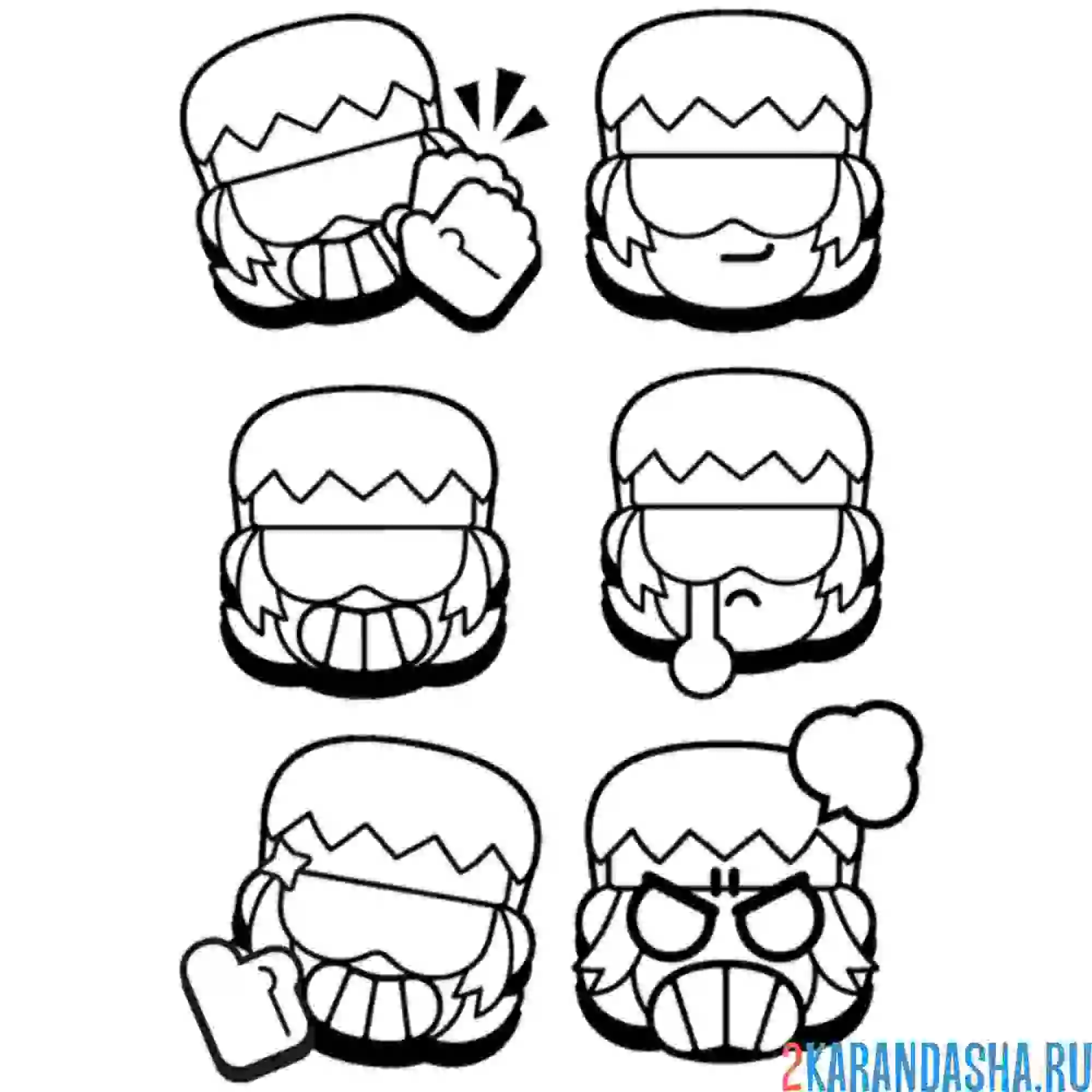 Раскраска бастер лучшие эмодзи