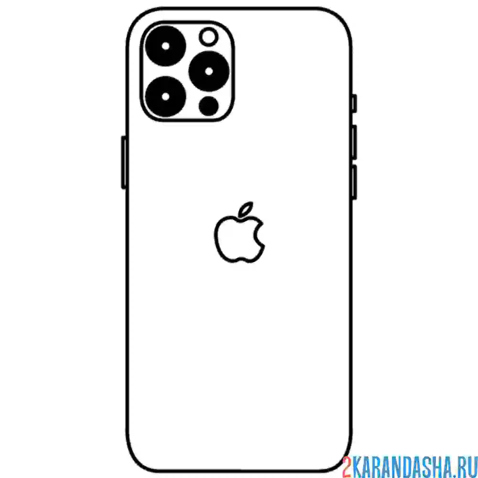 Раскраска айфон 13