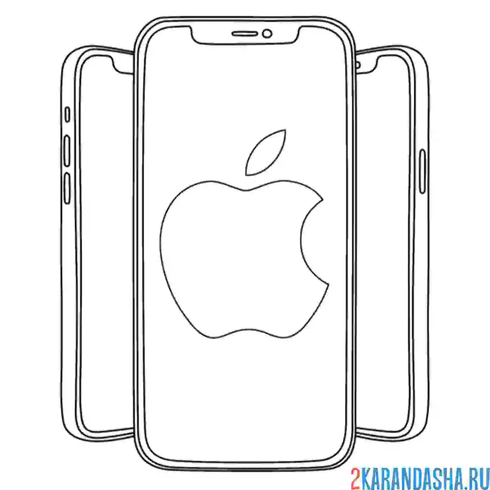 Раскраска новые айфоны