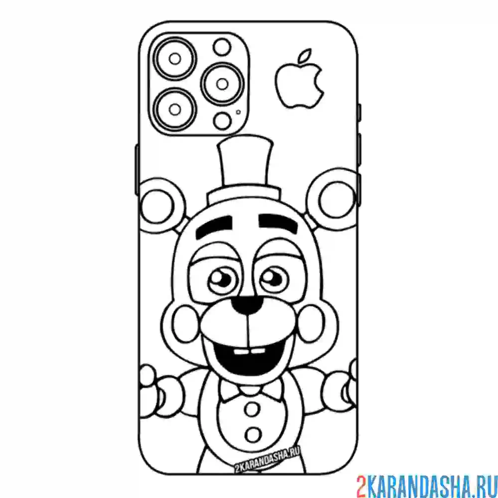 Раскраска айфон аниматроник