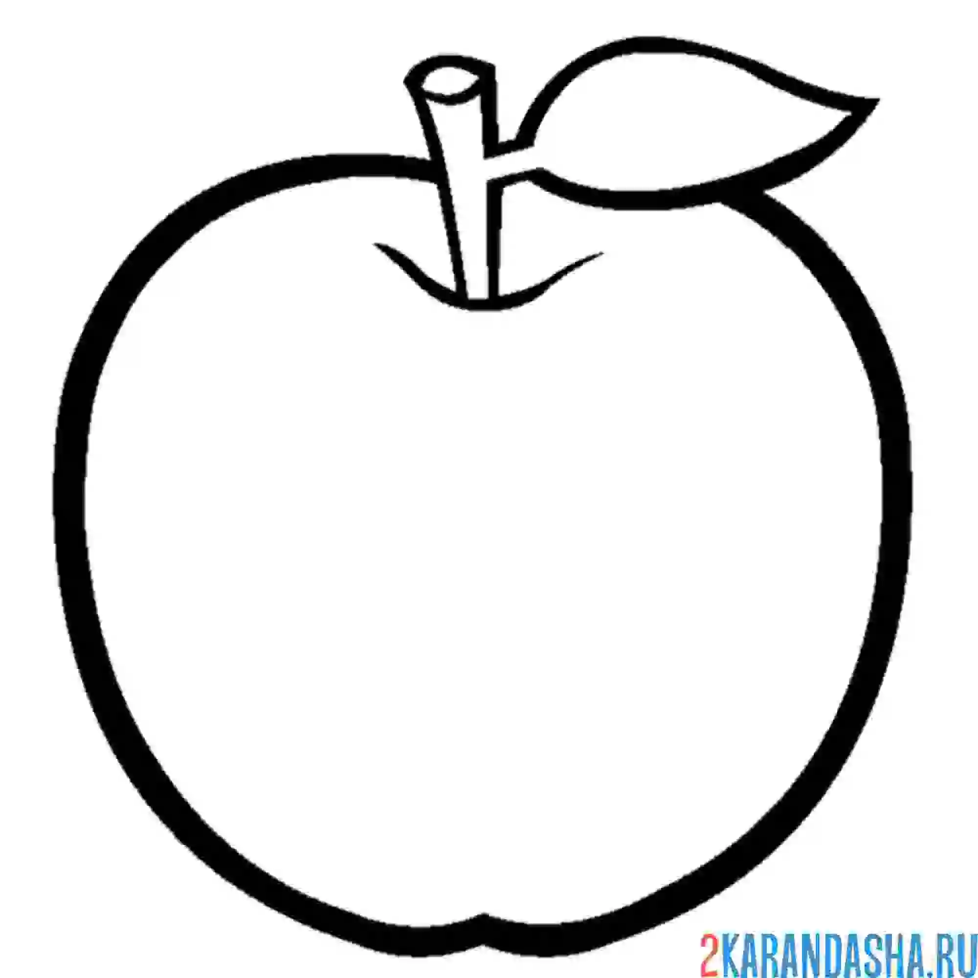 Раскраска красивое яблочко