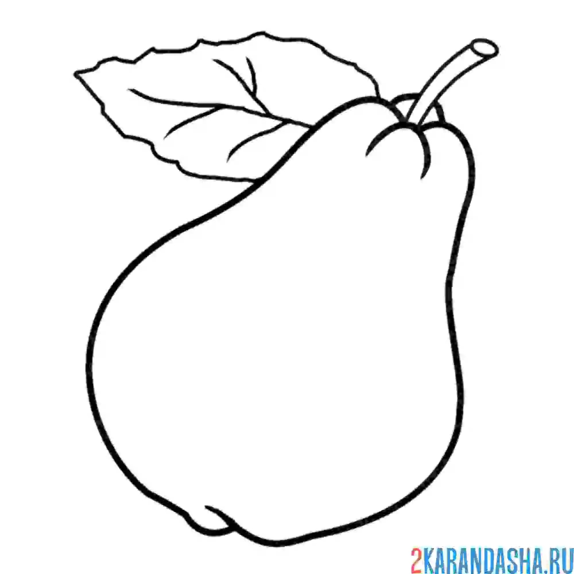 Раскраска спелая груша