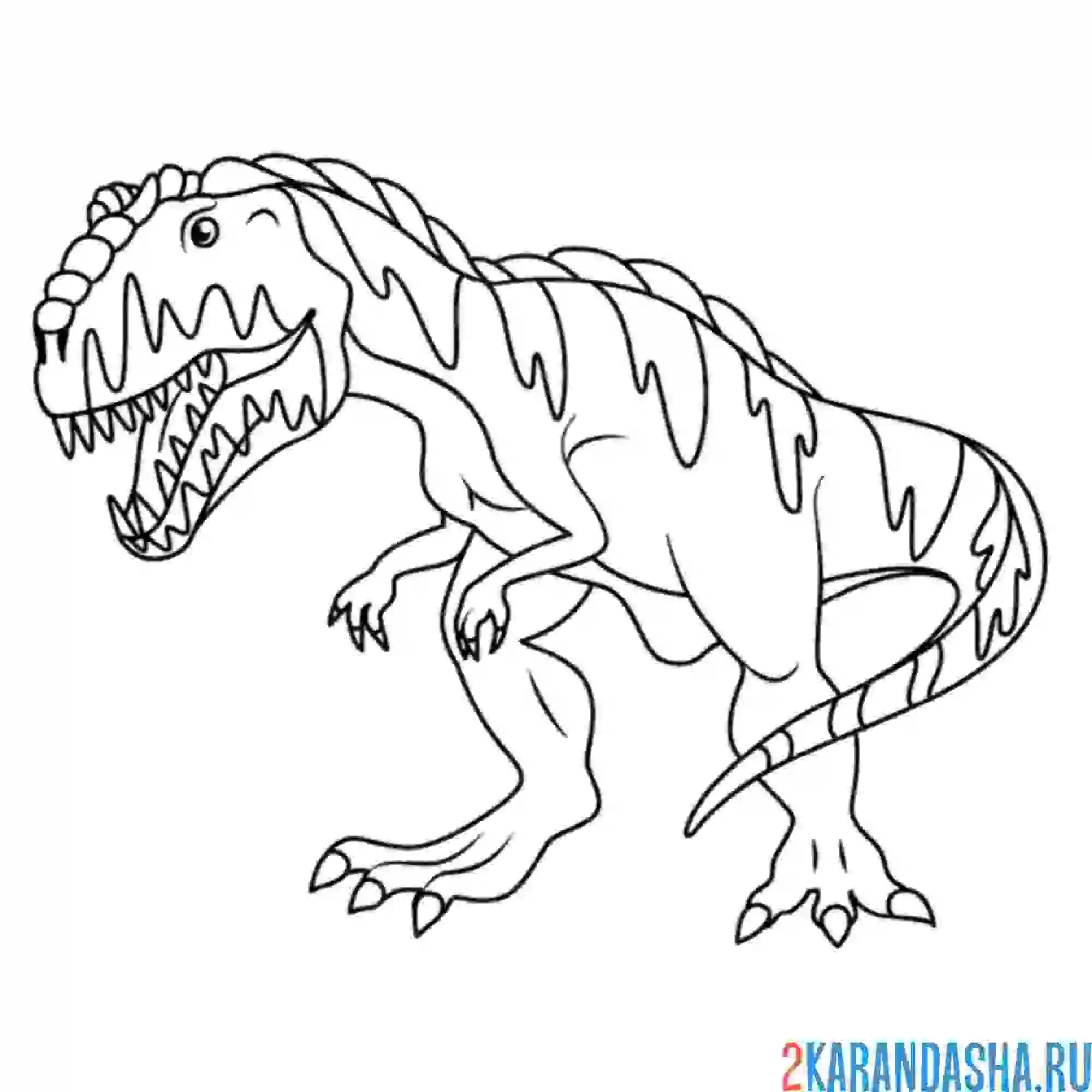 Раскраска гигантозавр динозавр