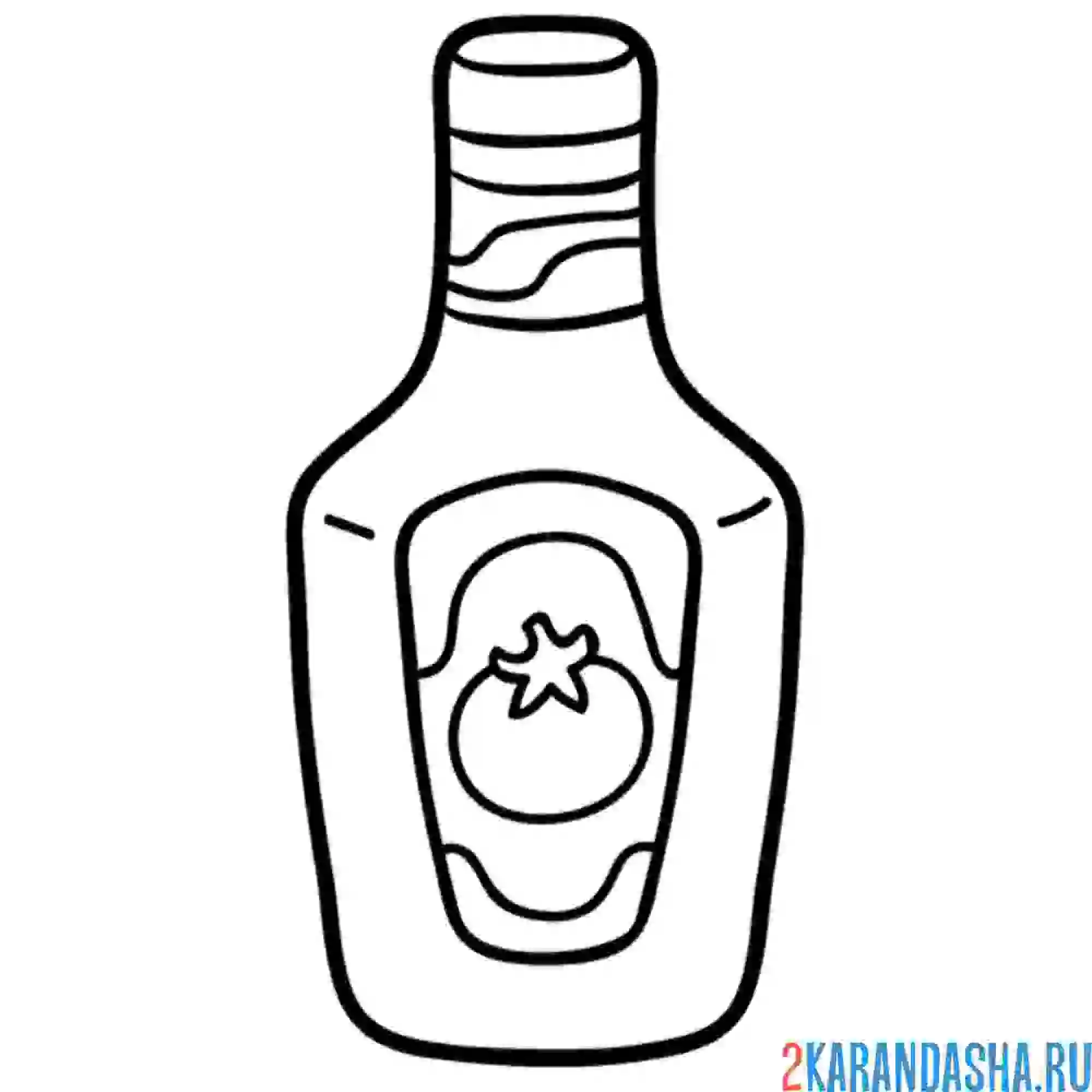 Раскраска упаковка кетчупа